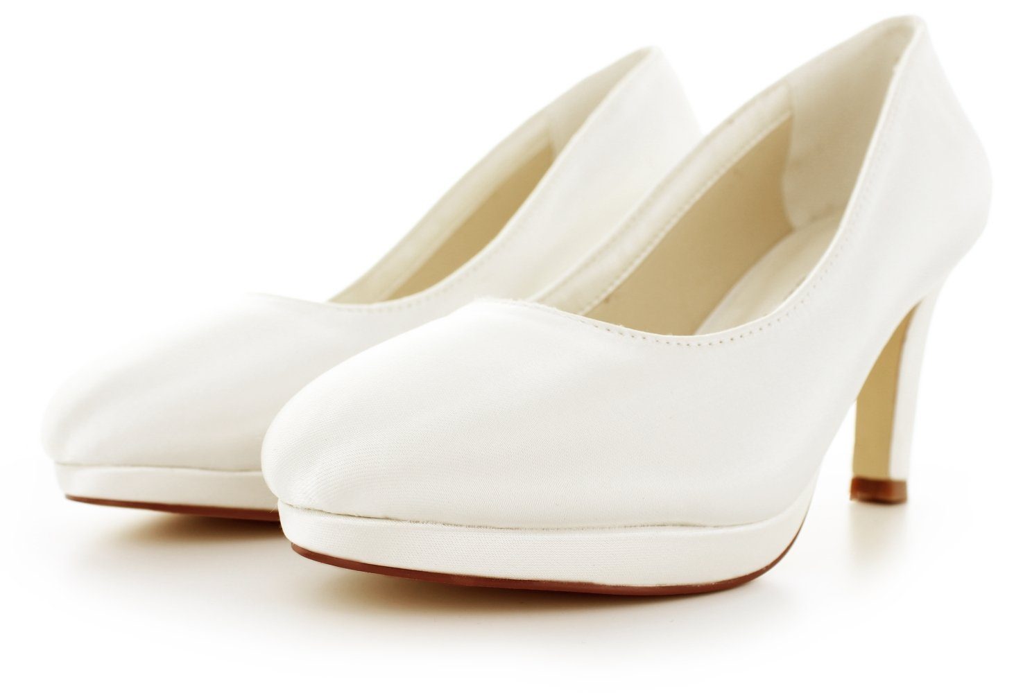White Lady 889 ivory - einfärbbare Satin-Brautschuhe Pumps – Bild 4 von 5