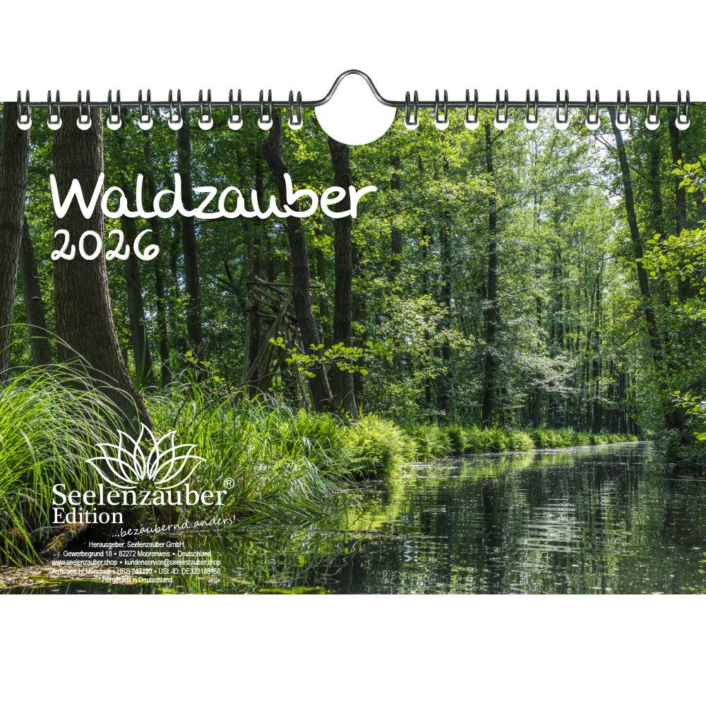 Seelenzauber Wandkalender Waldzauber DIN A5 Календари für 2026 Baum Bäume Wald Natur