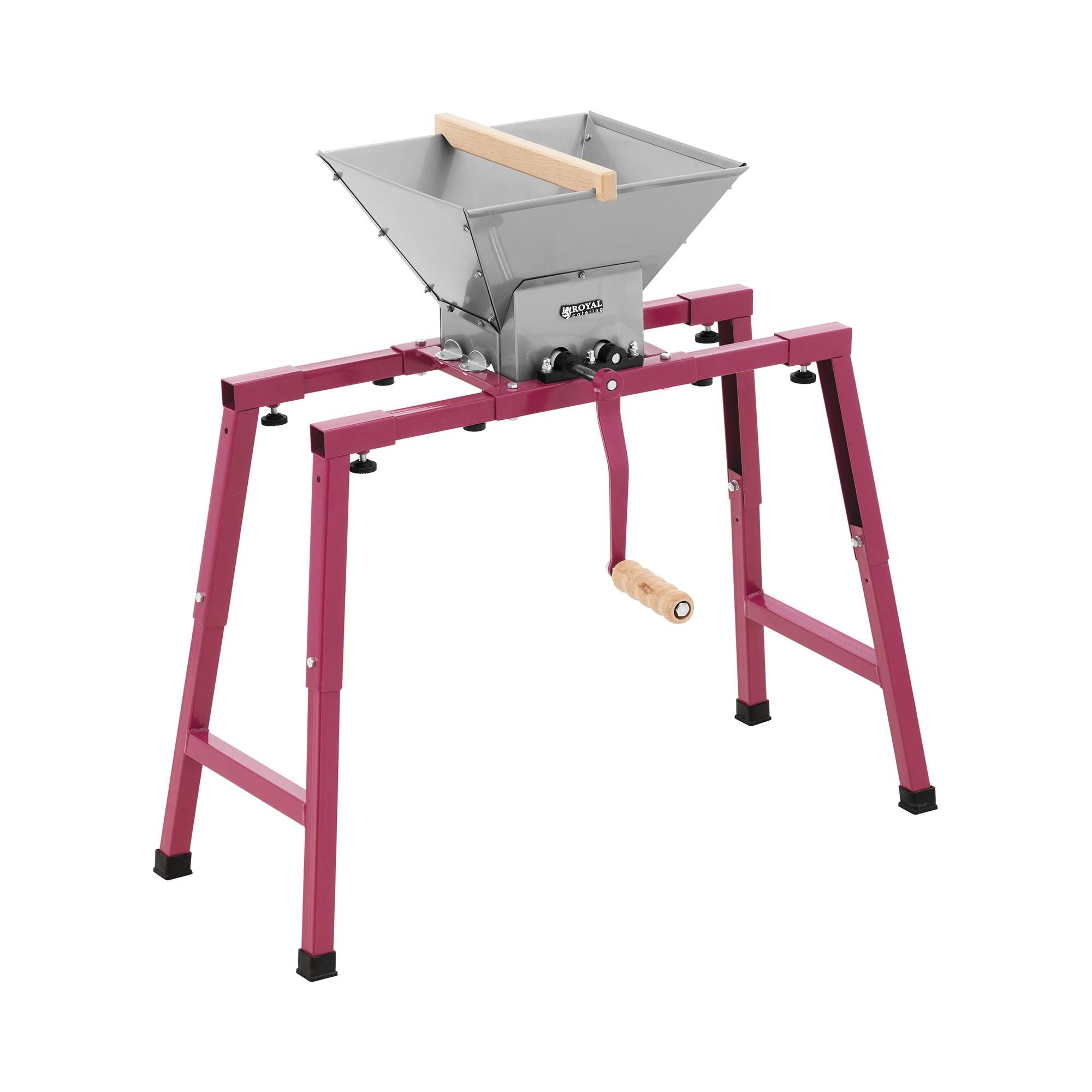 Wiesenfield Obstpresse 7l Obstmühle Obsthäcksler Obstmuser Traubenmühle Obstschredder manuell, Edelstahl, Aluminium, Eisen