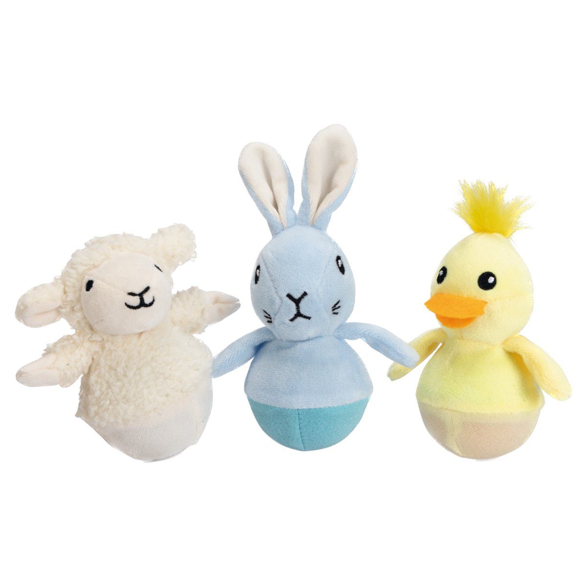 Beeztees Tierkuscheltier Katzenspielzeug Oster Wobbler Kaninchen/Küken/Lamm