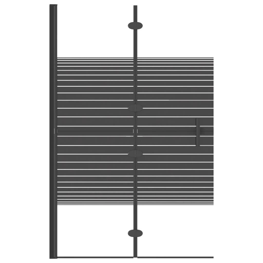vidaXL Duschwand Faltbare Duschkabine ESG 80x140 cm Schwarz