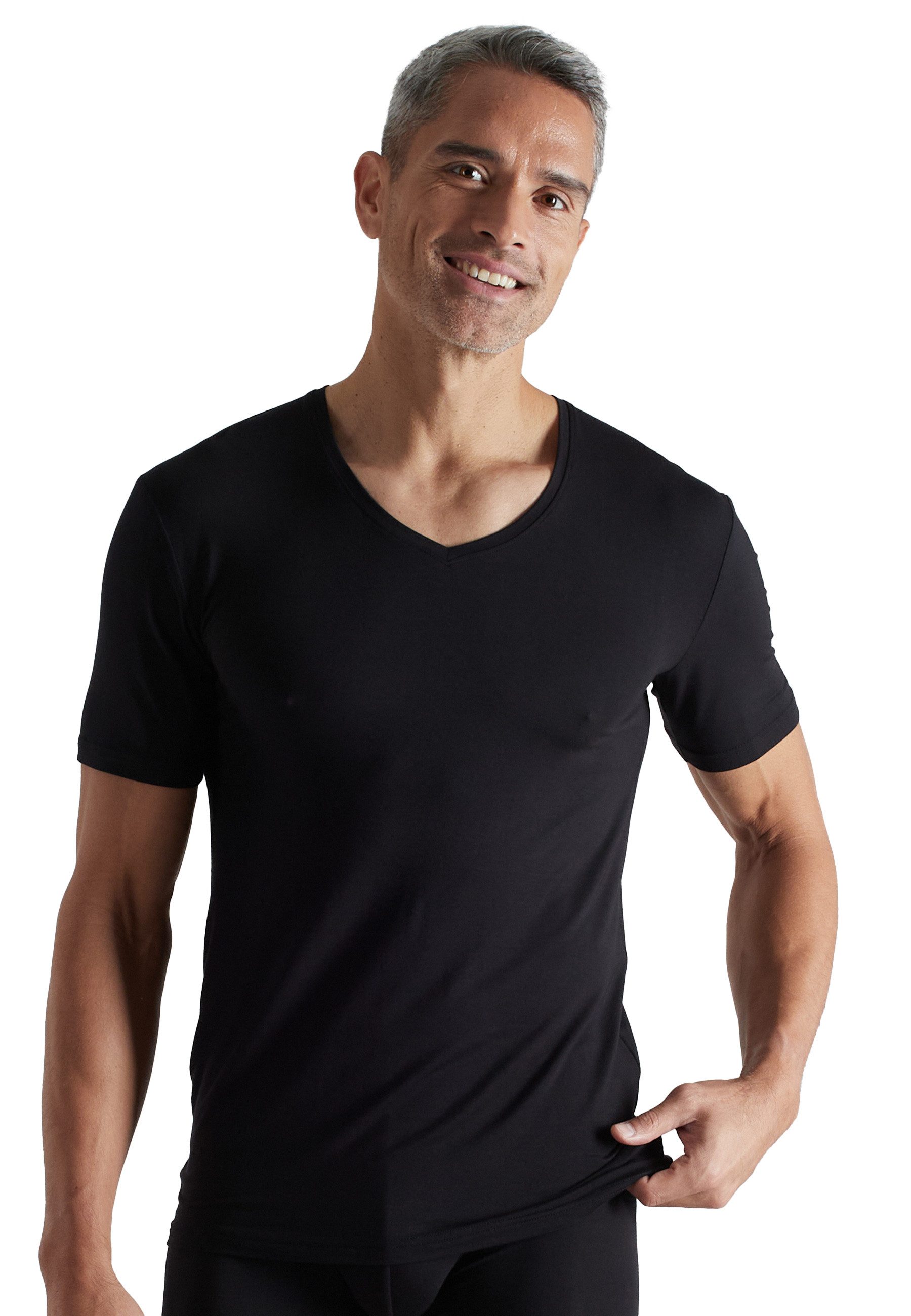 Unterziehshirt CECEBA Herren Shirt schwarz uni