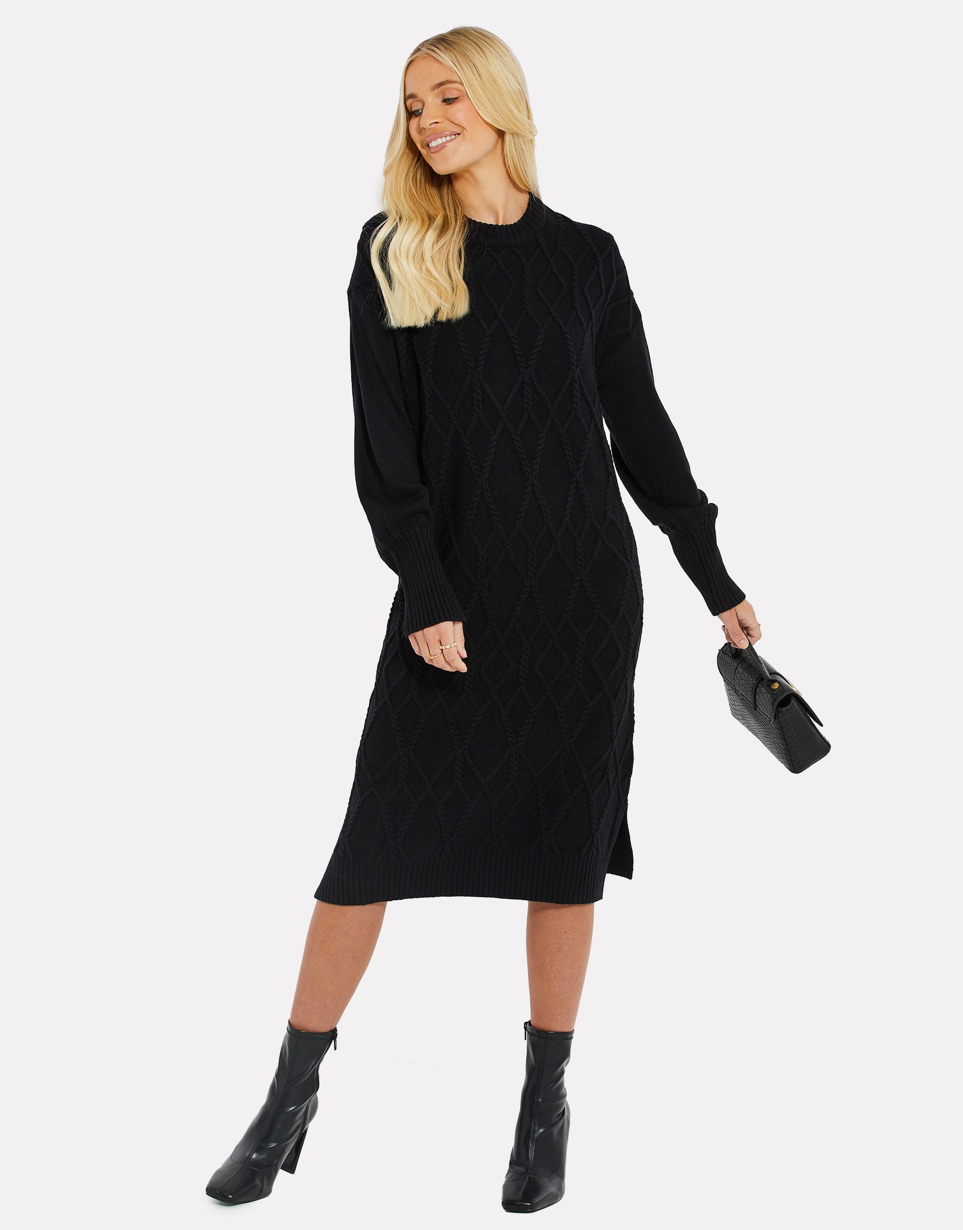 Jerseykleid THB Harley Cable Knit Midi