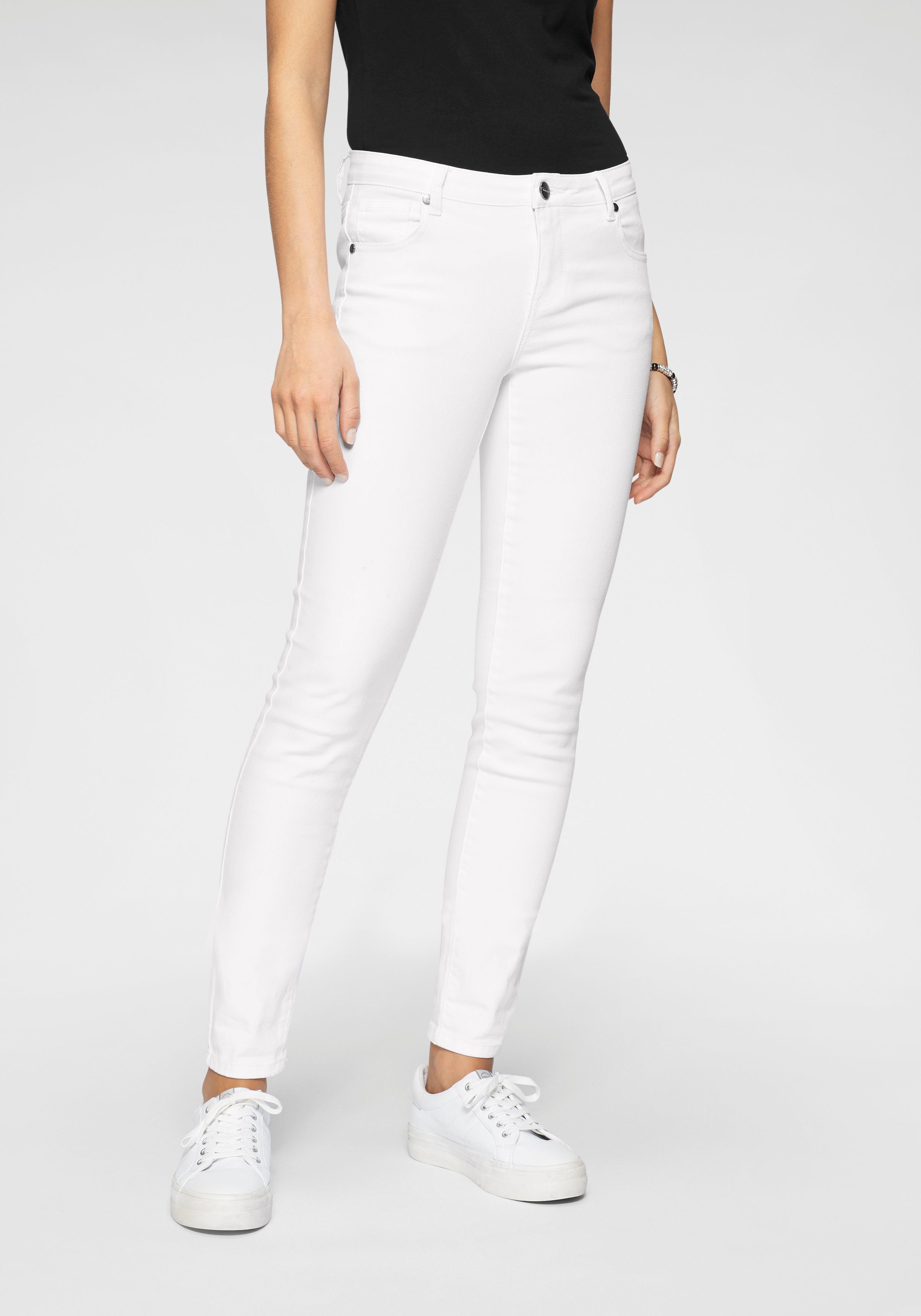 Tamaris Skinny-fit-Jeans, schmale Beinform, normale Leibhöhe, 5-Pocket-Form günstig online kaufen