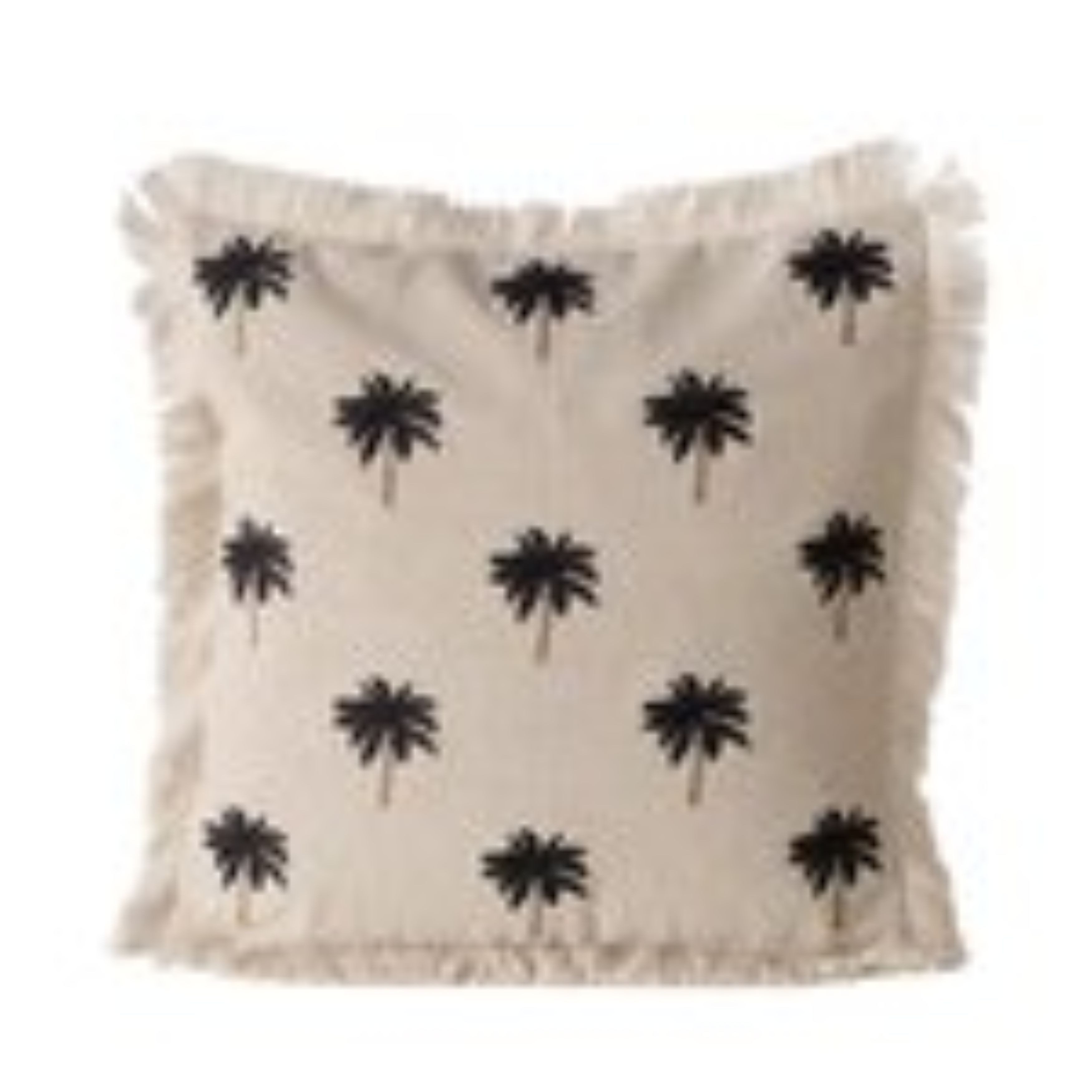 BOLTZE GRUPPE GmbH Dekokissen BOLTZE Kissen Palmy 43x43 cm, Natur/Schwarz/Bildmotiv Palmen 2058342