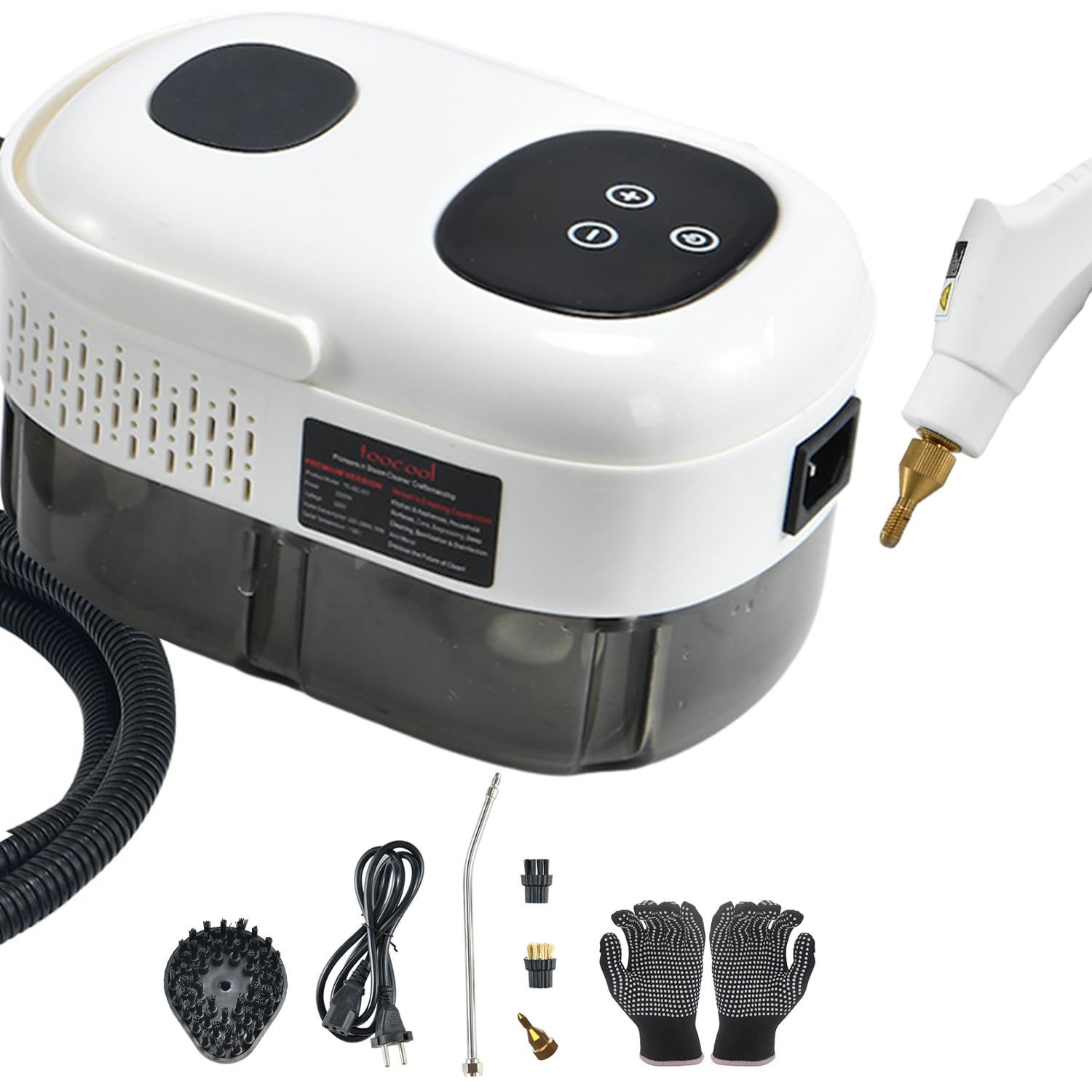 Topcony Dampfreiniger Tragbarer Handdampfreiniger, Küchenreiniger, Polsterreiniger gerät, 2500 W, 3 bar Hochdruck-Dampf, für Sofa, Teppich, Boden