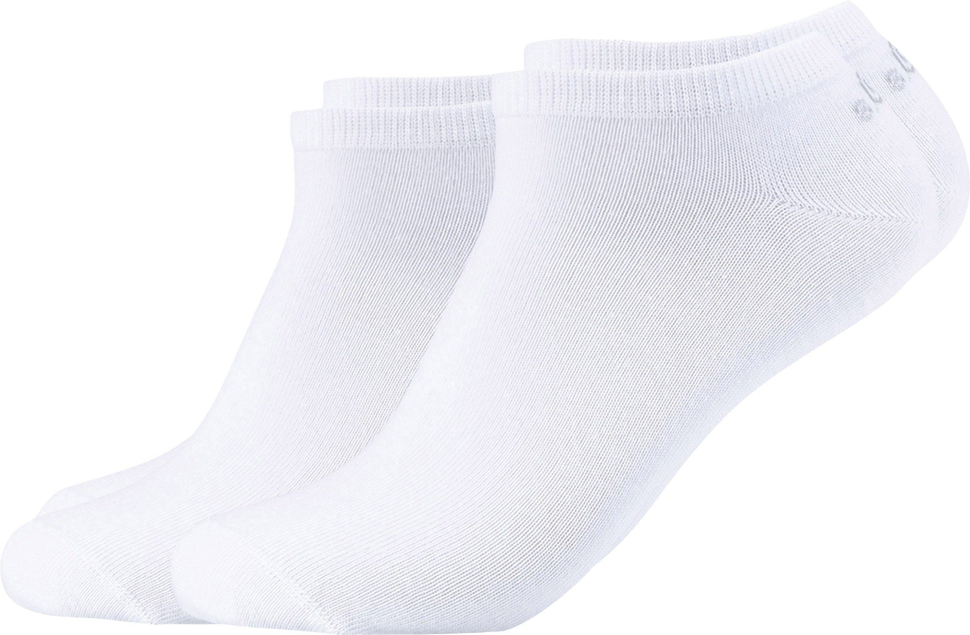 s.Oliver Sneakersocken Unisex-Sneaker-Socken 2 Paar Uni weiß