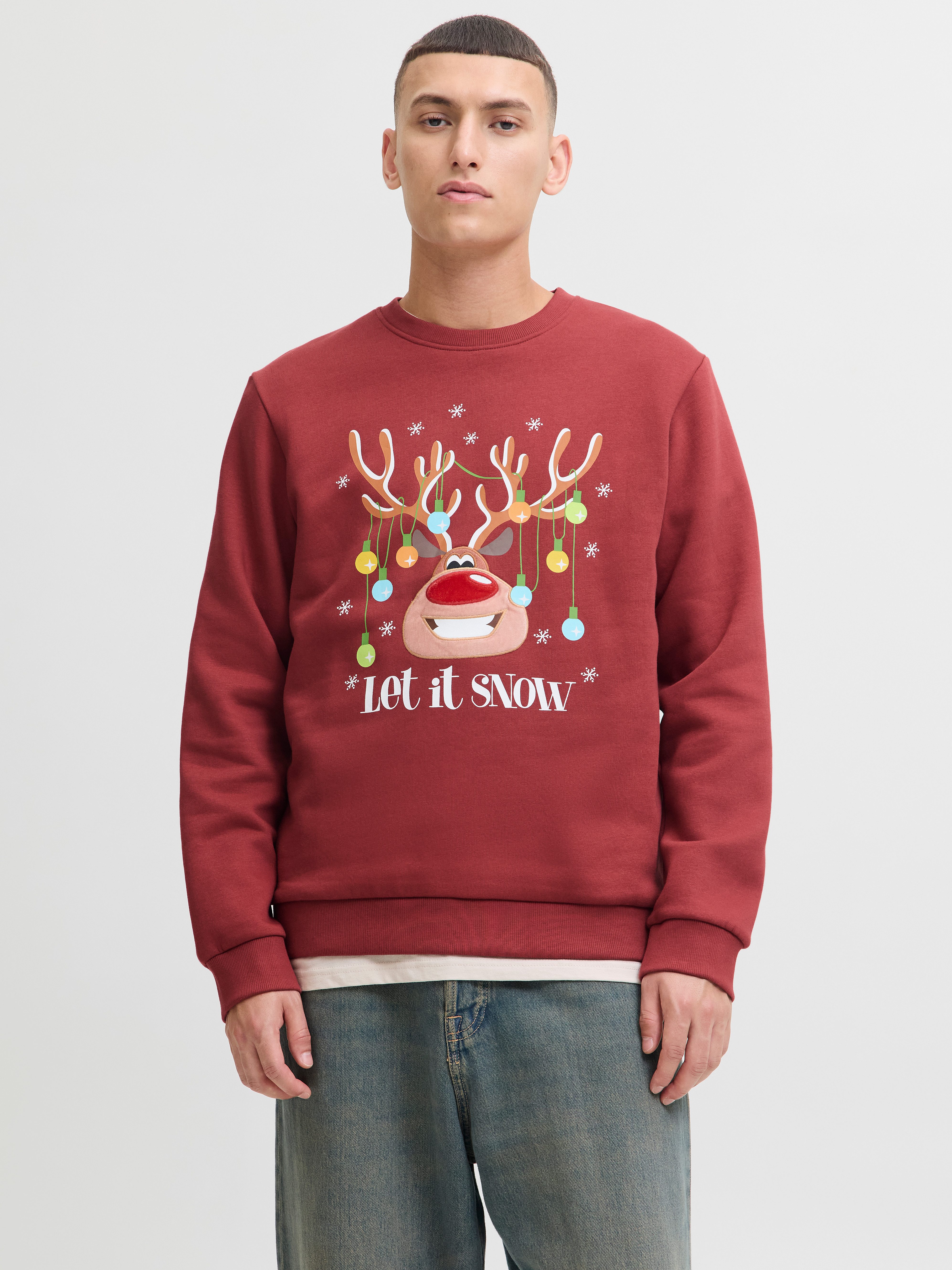 Jack & Jones Sweatshirt JJCHRISTMAS SWEAT CREW NECK XMAS günstig online kaufen