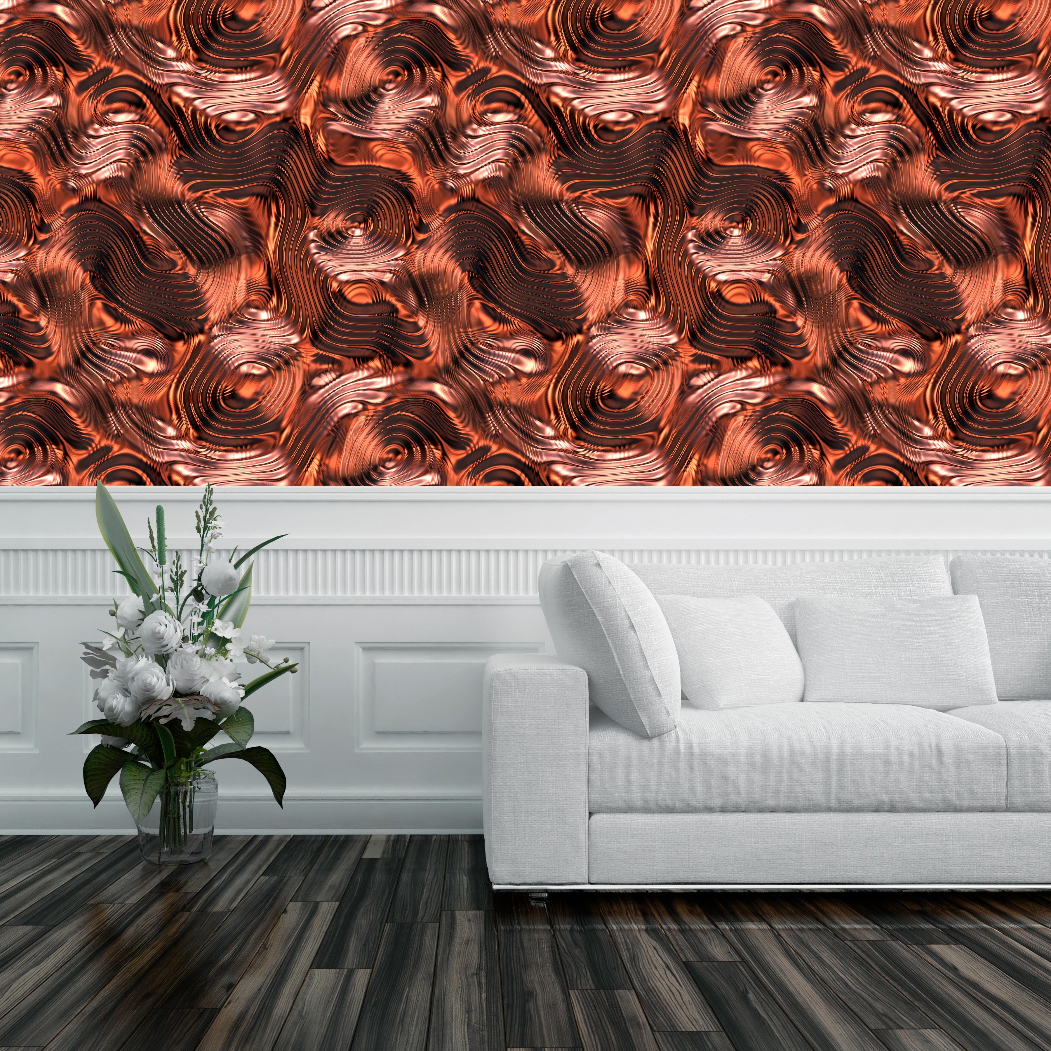queence Vinyltapete Oancoitha, glatt, 3D-Optik, bedruckt, clean, Motiv, 90x250cm, selbstklebend, kinderleichte Anbringung, Sticker