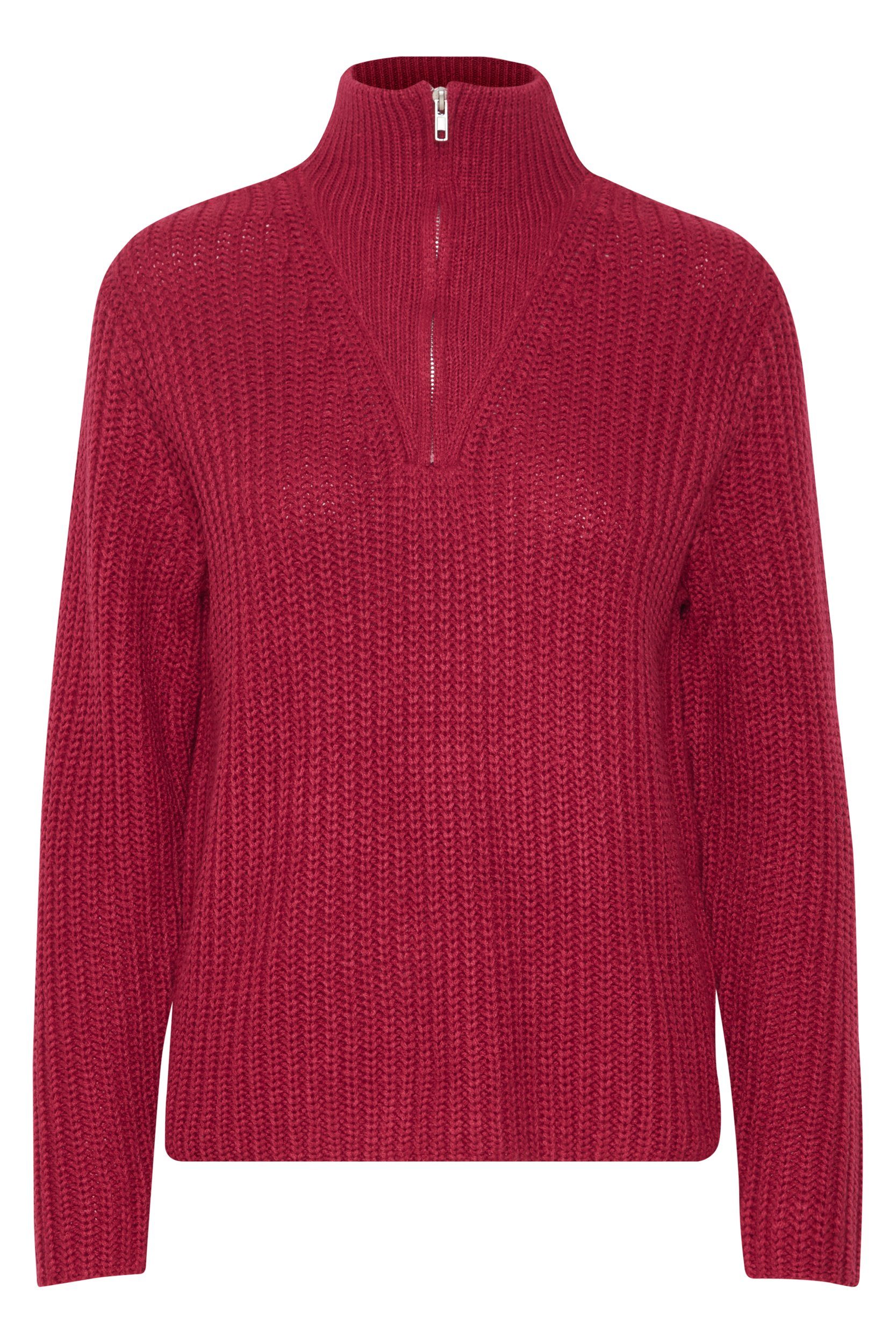 b.young Strickpullover Grobstrick Troyer mit Reißverschluss günstig online kaufen