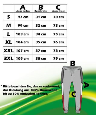 L.gonline Jogginghose Herren Jogging-HOSE, New York/Germany, Sporthose 100% Baumwolle, (Sweatpants, 1-tlg) Fitness Freizeit Casual