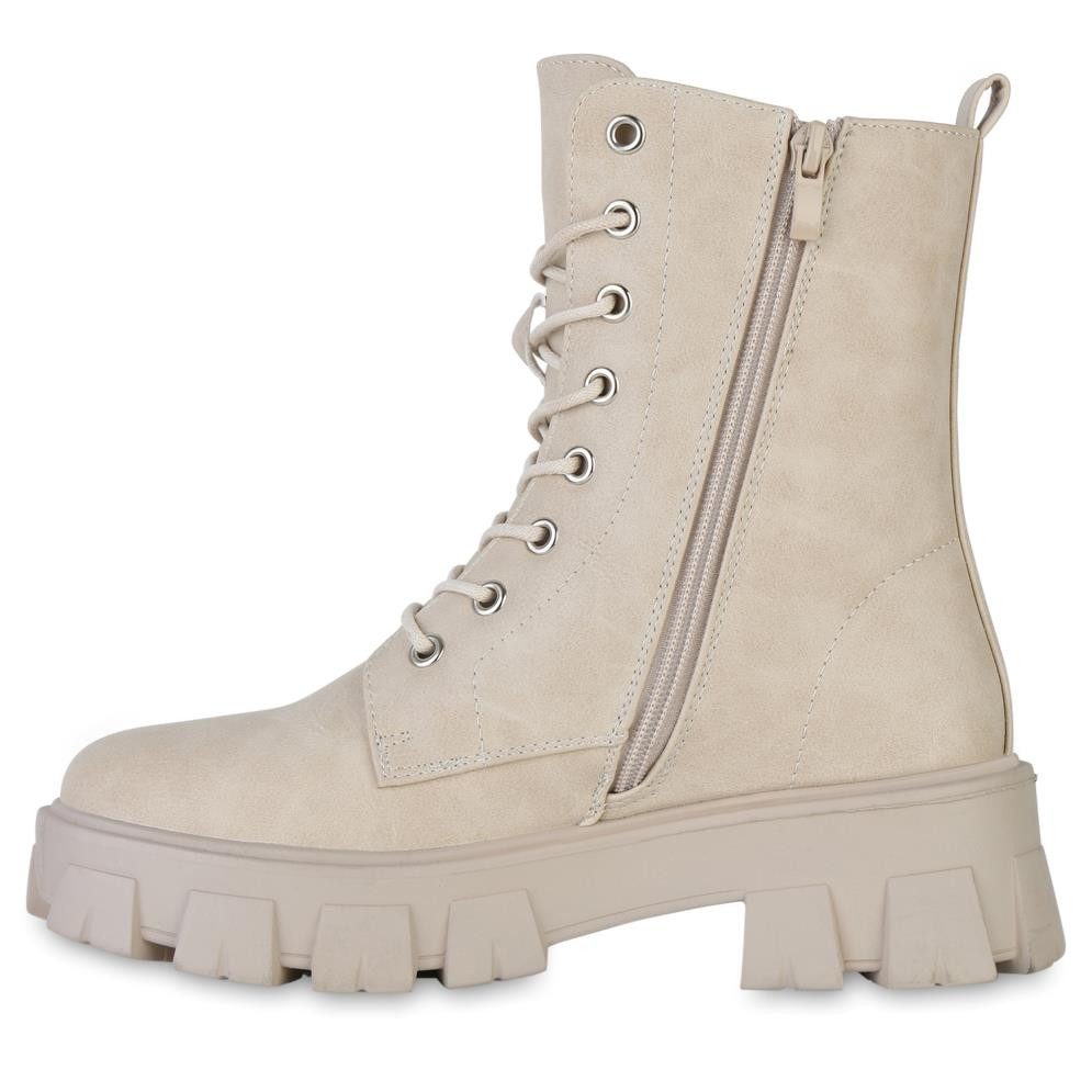 VAN HILL 841359 Plateaustiefelette Damen Plateau Boots Stiefeletten Profil- günstig online kaufen