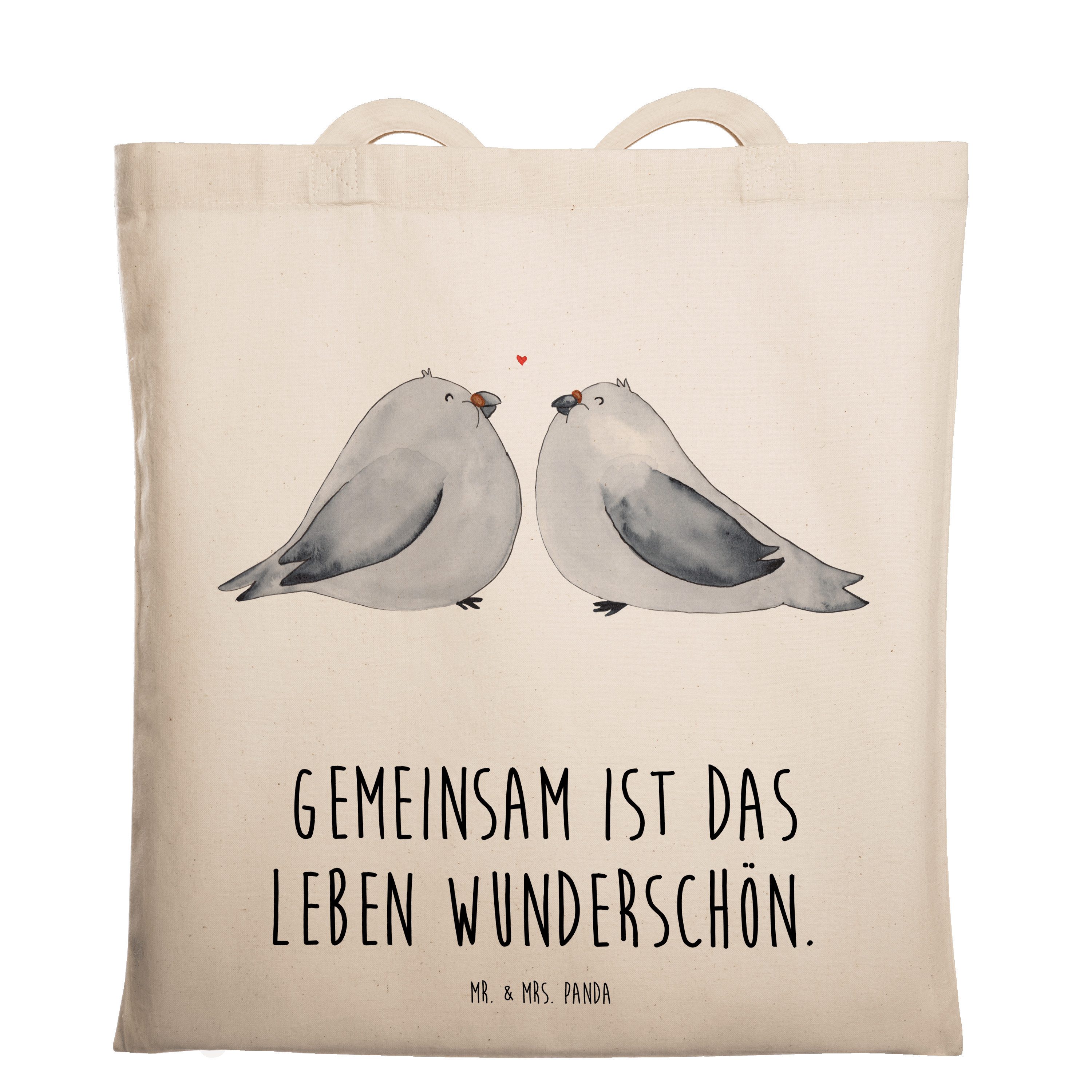Tragetasche Tauben Liebe, Shopping Tasche, Transparent, Tasche, Stoffbeutel, Tote