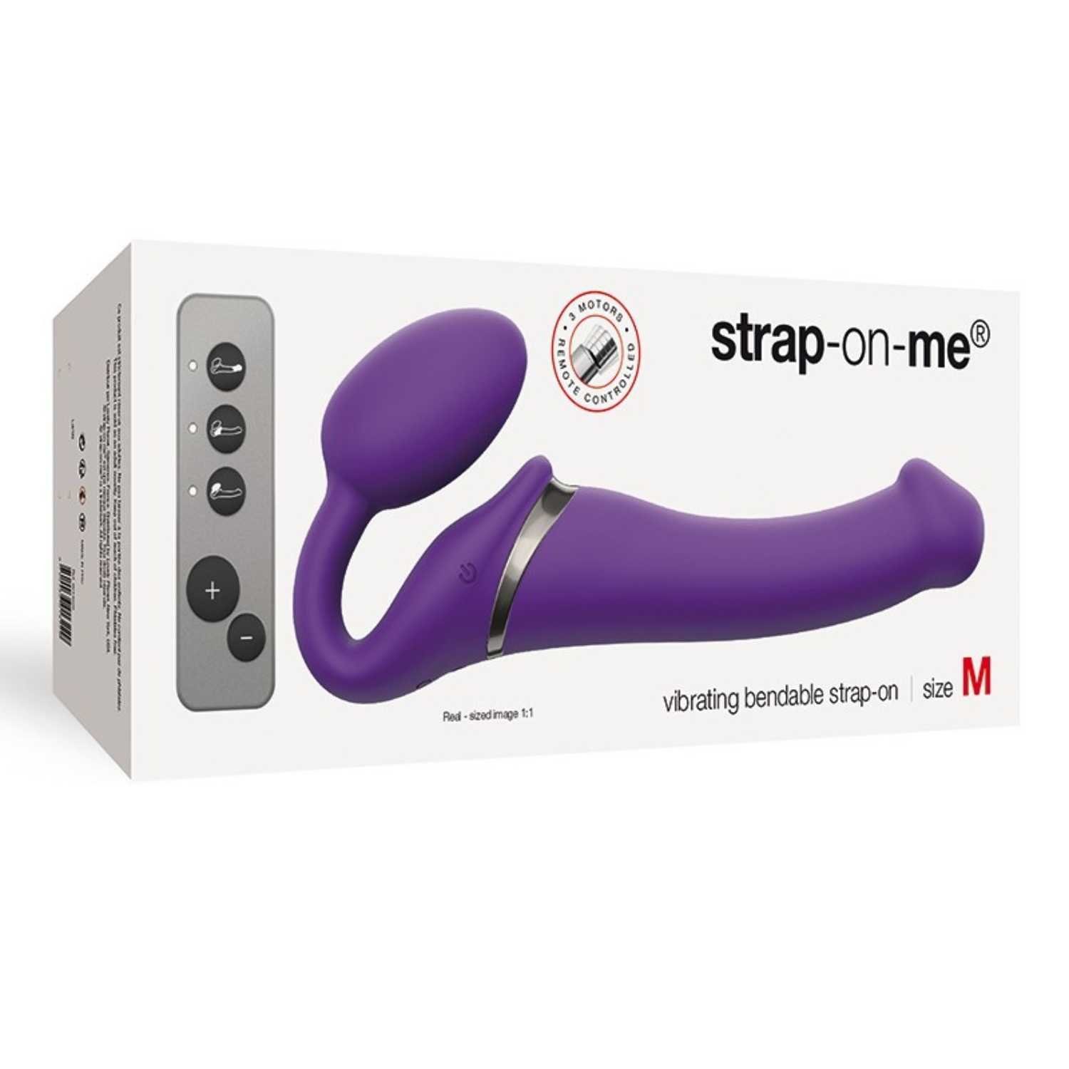 Strapon Dildo strap-on-me® Strap-on-Dildo Remote, M Strapless violett