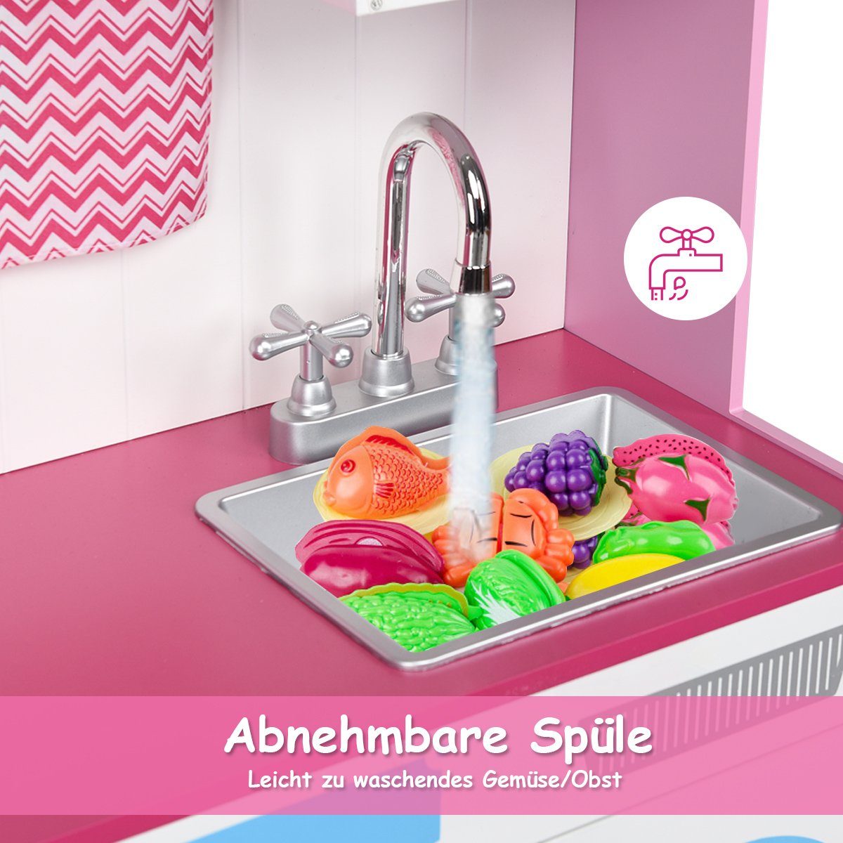Relaxdays Spielküche, Licht U. Sound, Backofen, He Produktbild-Vorschau 5