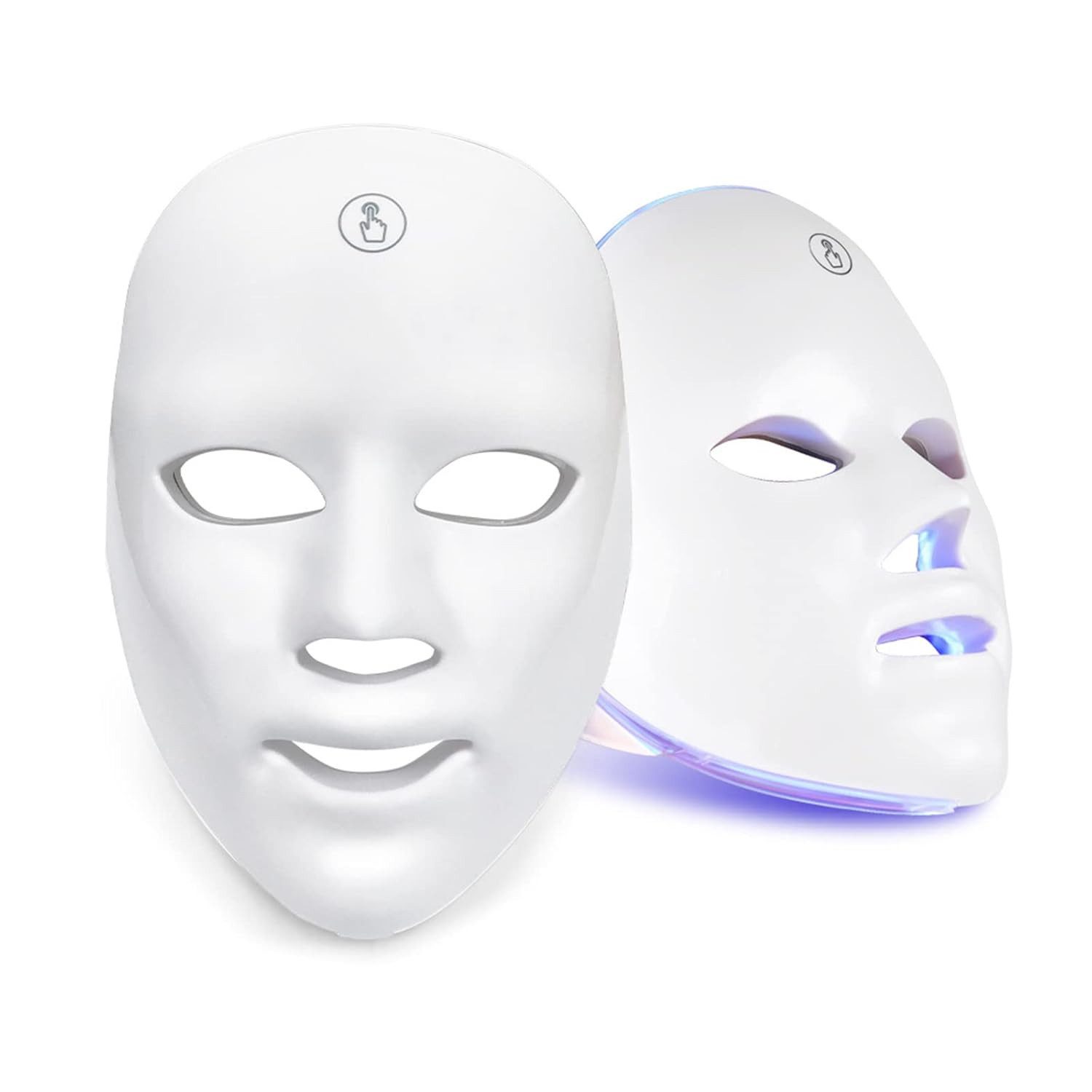 Foreverlily LED-Gesichtsmaske Wiederaufladbare, LED-Photon-Schönheitsmaske, Hautpflege, Kabellose Nutzung, Sanfte LED-Lichttherapie