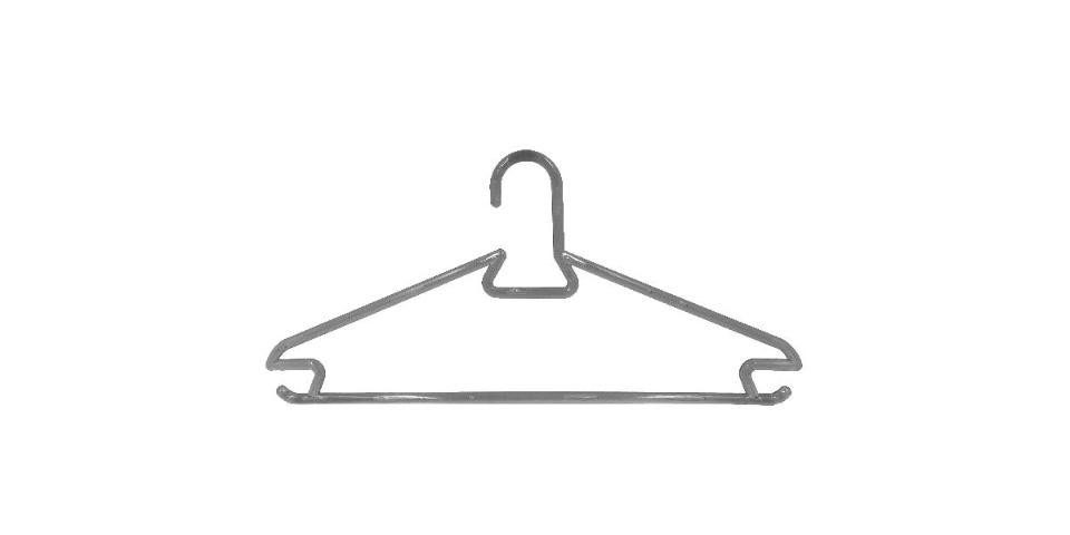 Trend Line Kleiderbügel TrendLine Kleiderbügel mit Steg 5 Stück schwarz