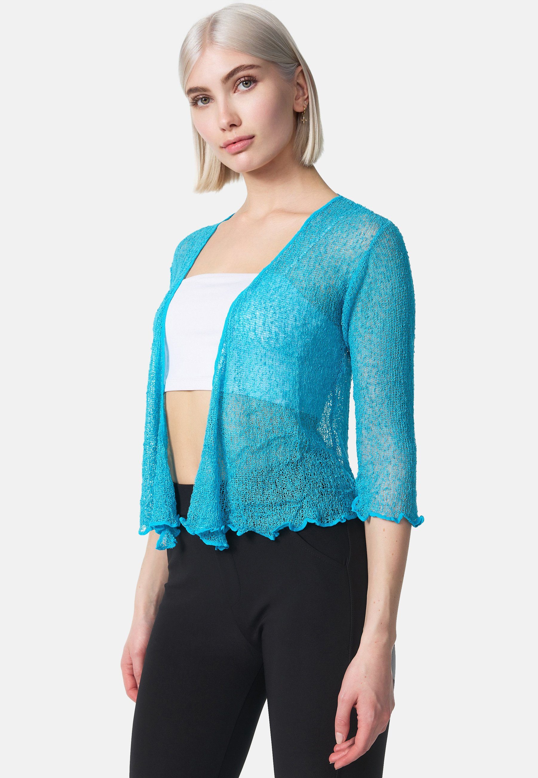 ikat Bolero IKA01 (Sommerlicher angenehm leichter Damen Bolero mit 3/4 Arm)