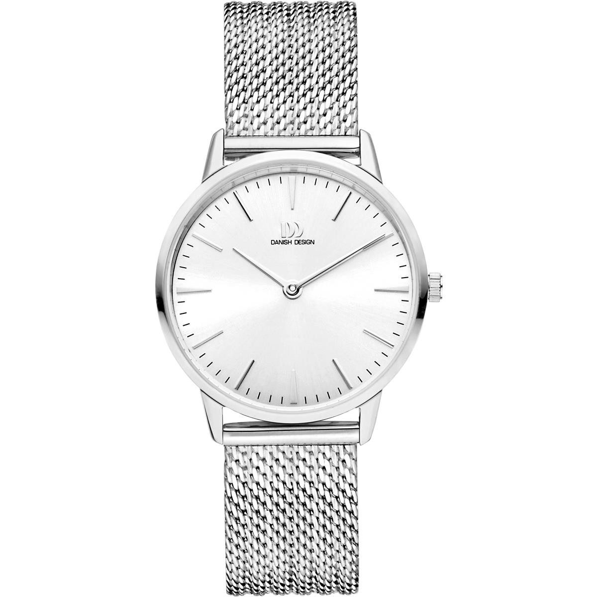 Danish Design Quarzuhr Danish Design Damenuhr IV62Q1251 Akilia Silver Mesh Medium Edelstahl, (1-tlg)