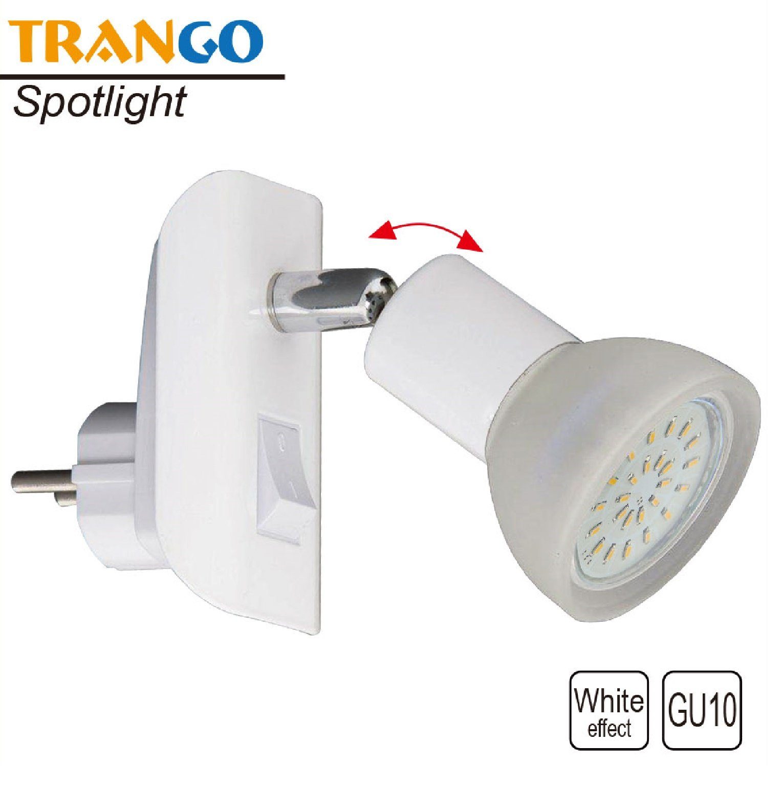 TRANGO LED Steckdosenleuchte, 11-046 LED Steckerlicht in weiß mit Lampensch günstig online kaufen
