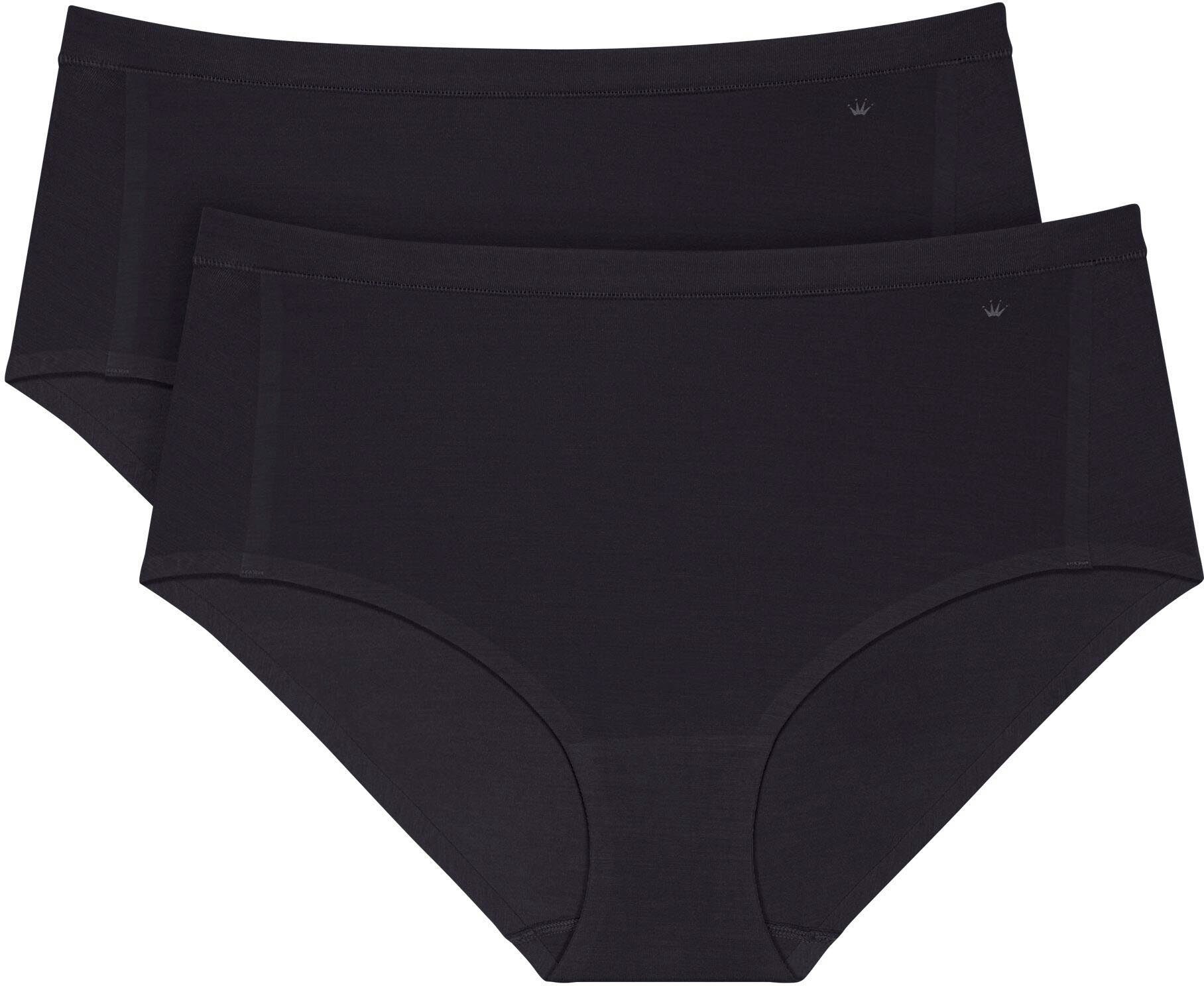 Triumph Maxislip Smart Natural (2-St) Panty schlicht und weich, Slip BLACK