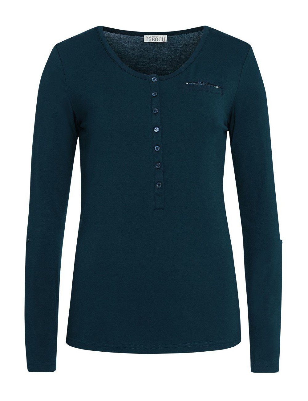 Brigitte von Boch Langarmshirt Oye Jersey-Shirt marineblau