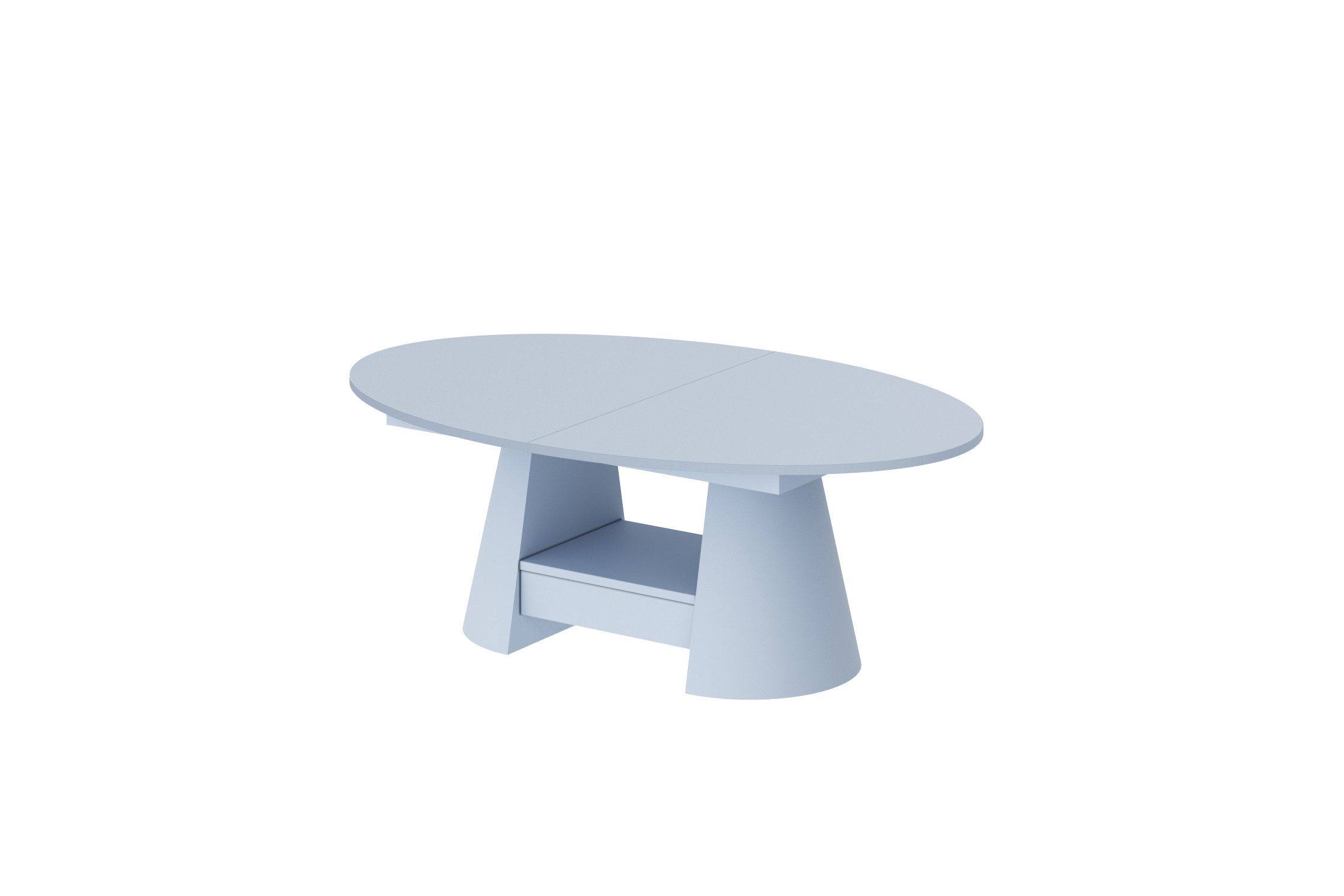 designimpex Couchtisch Calabrio oval höhenverstellbar ausziehbar Schublade Tisch Esstisch, Funktionstisch, Wohnzimmertisch, Tisch, Esstisch, Sofatisch