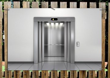 Wallario Sichtschutzzaunmatten Fahrstuhl