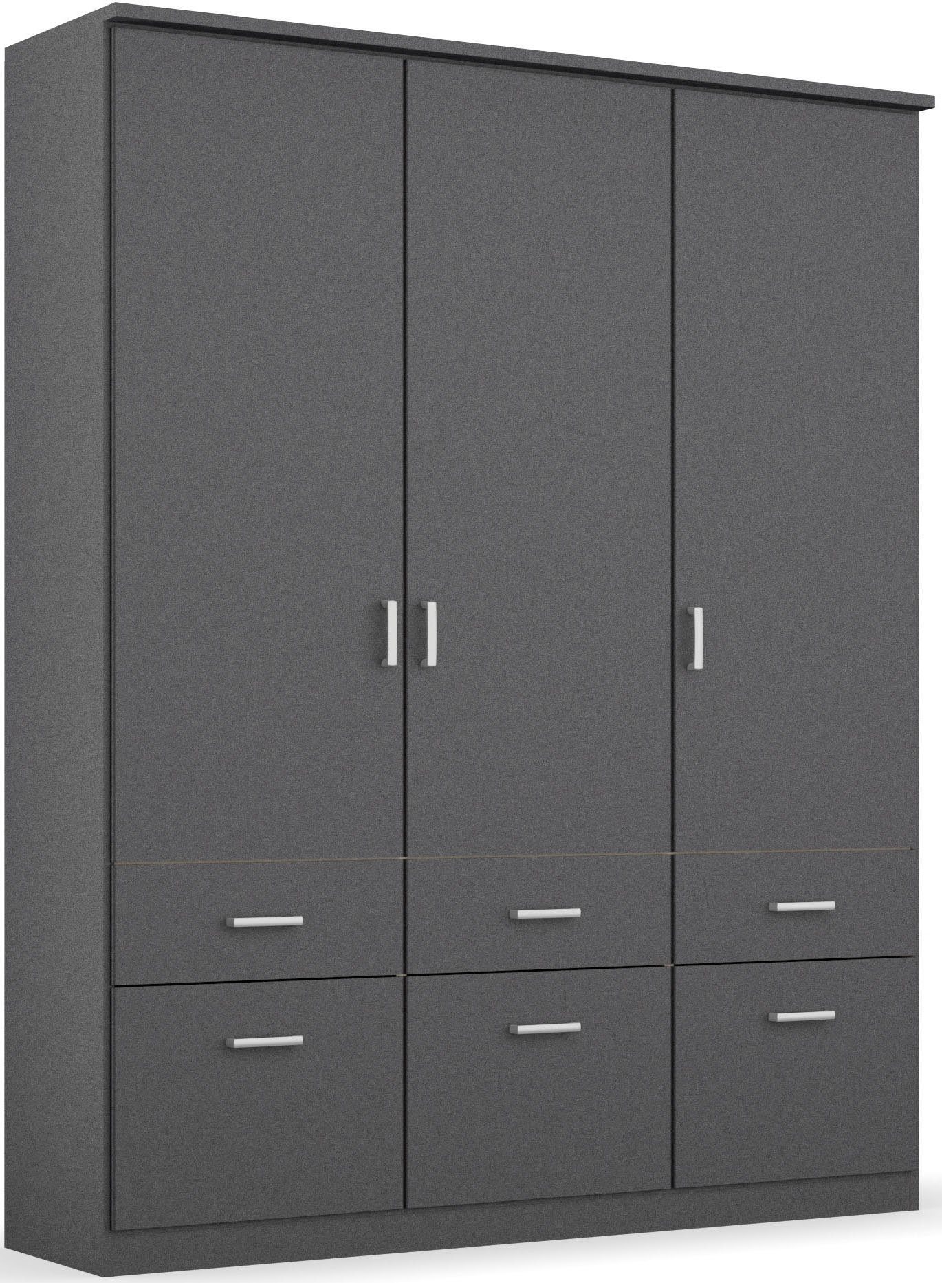 rauch Kleiderschrank Kleiderschrank Schrank Garderobe deckenhoher Schrank BREMEN (optional mit Spiegel, Breiten: 91/136/181 cm, Höhe: 199 cm) in vielen Farbvariationen, inkl. Kranzblende MADE IN GERMANY