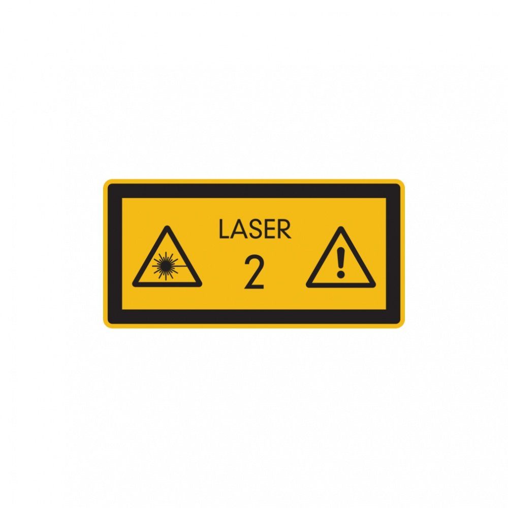 König Werbeanlagen Hinweisschild Warnschild, Laser 2, Folie selbstklebend, 52x26 mm, 1 Stk