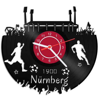 GRAVURZEILE Wanduhr Schallplattenuhr - Nürnberg Vereinsliebe - Fußball -