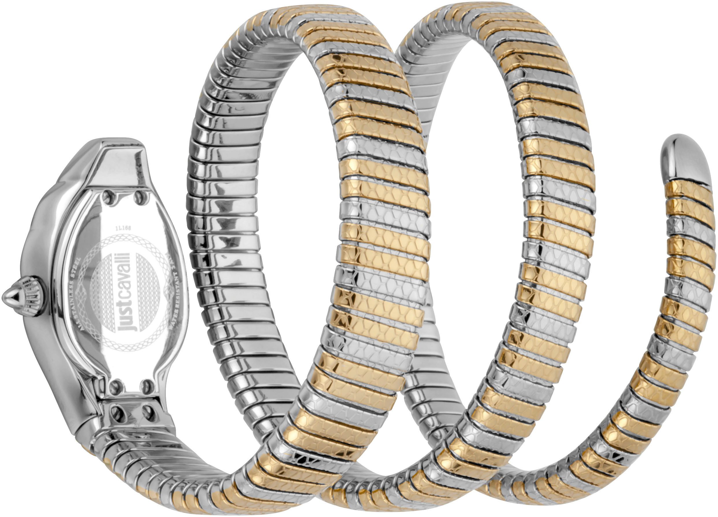 Just Cavalli Time Quarzuhr Serpente doppio JC1L168M0075, Damenuhr, Armbanduhr, Edelstahlarmband – Bild 3 von 3