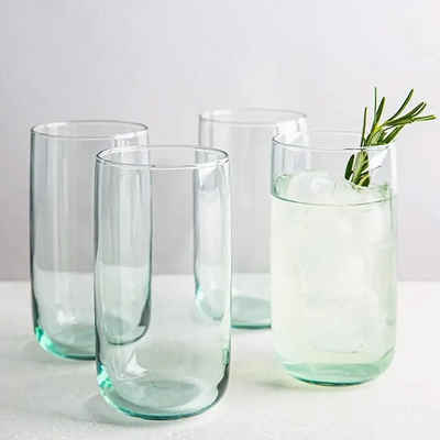 Pasabahce Longdrinkglas 4-Teilig Iconic Wassergläser recycletes Ikonisches Glas 365 cc