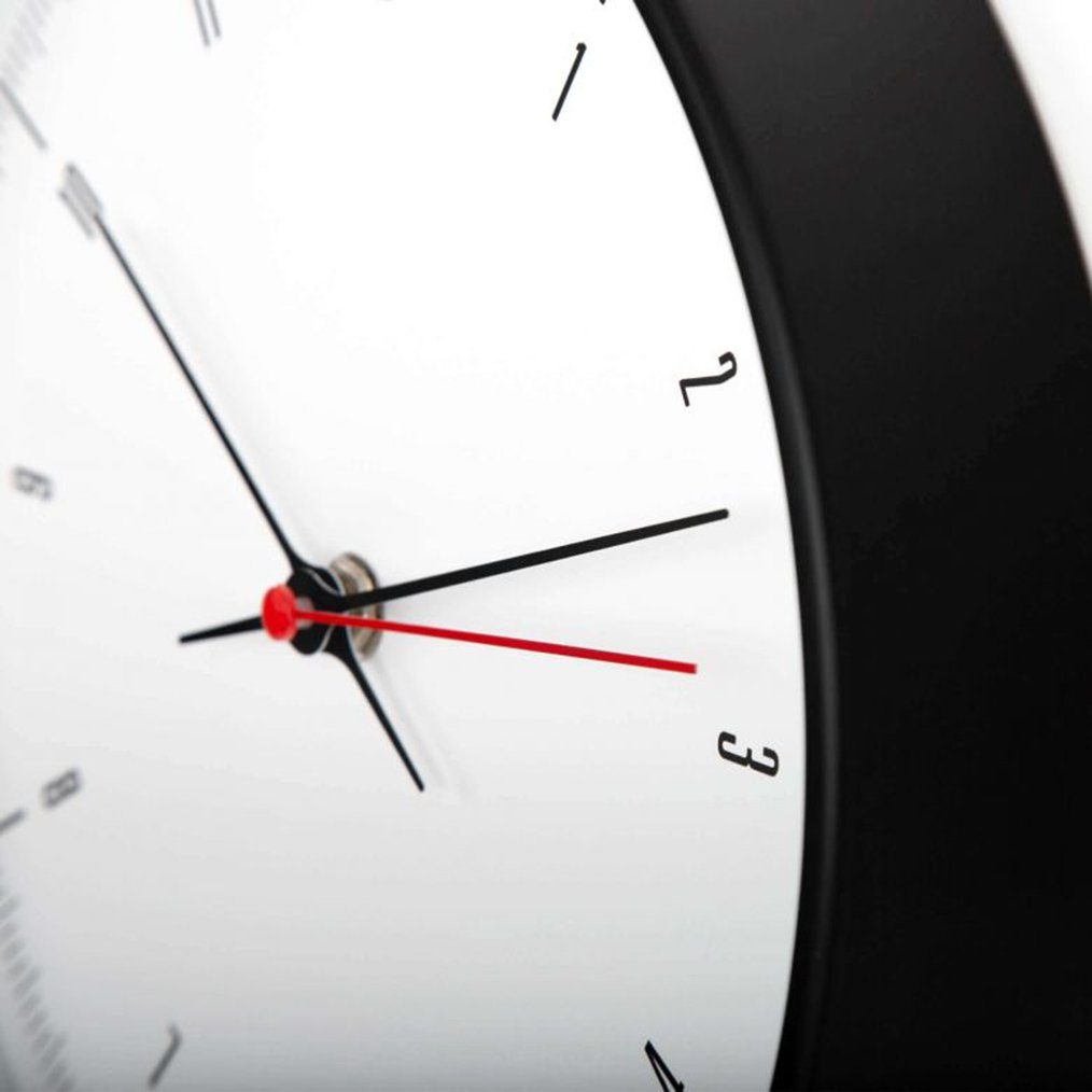 K&L Wall Art Wanduhr lautlose Vintage Wanduhr Retro Uhr Küche Sekundenzeiger rot (ohne Tick-Geräusche, langlebiges Quarz Uhrwerk)