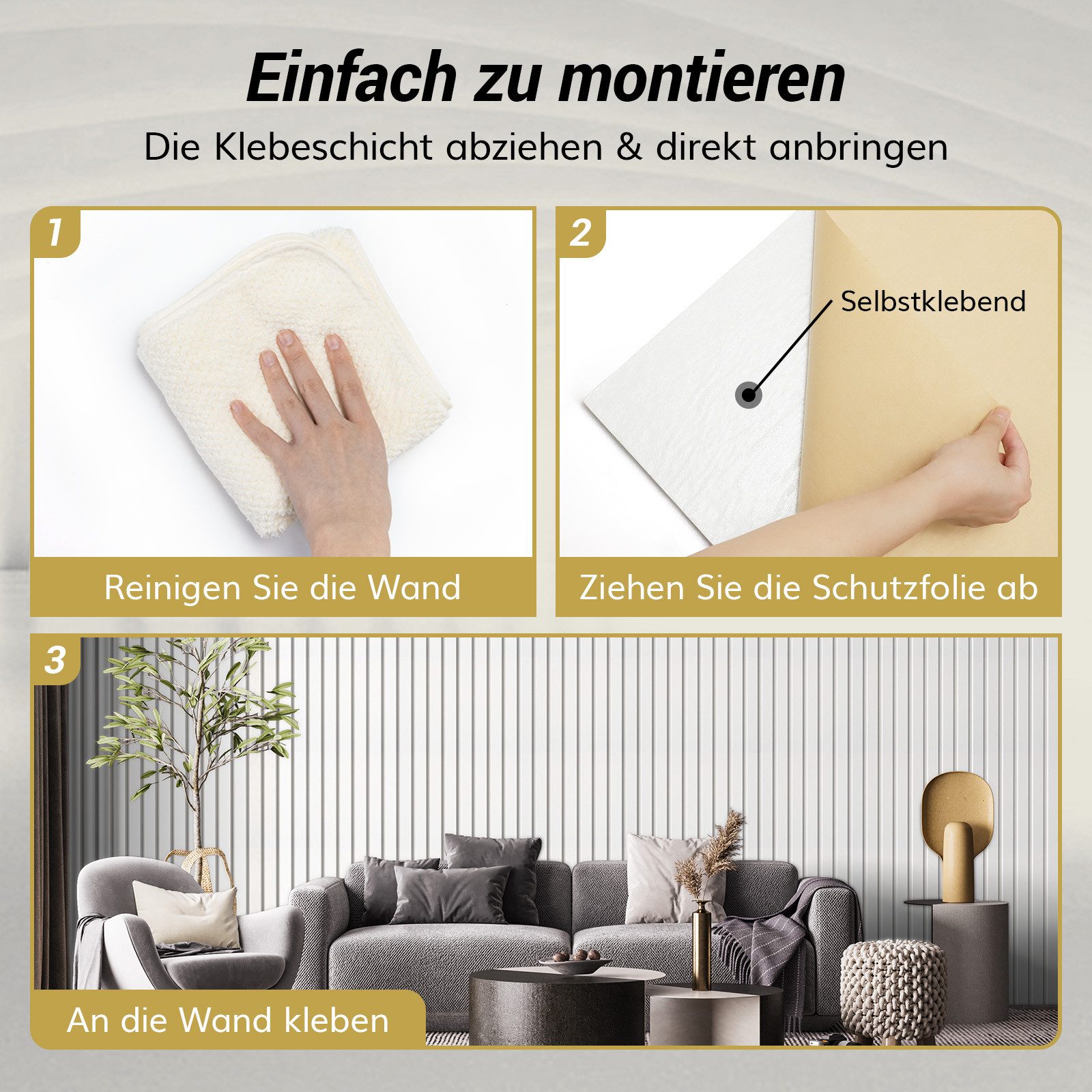 TONOR Schallschutzpaneel Akustikpaneele selbstklebend, 120x60x0.9 cm Schallschutz wand, (12-tlg)