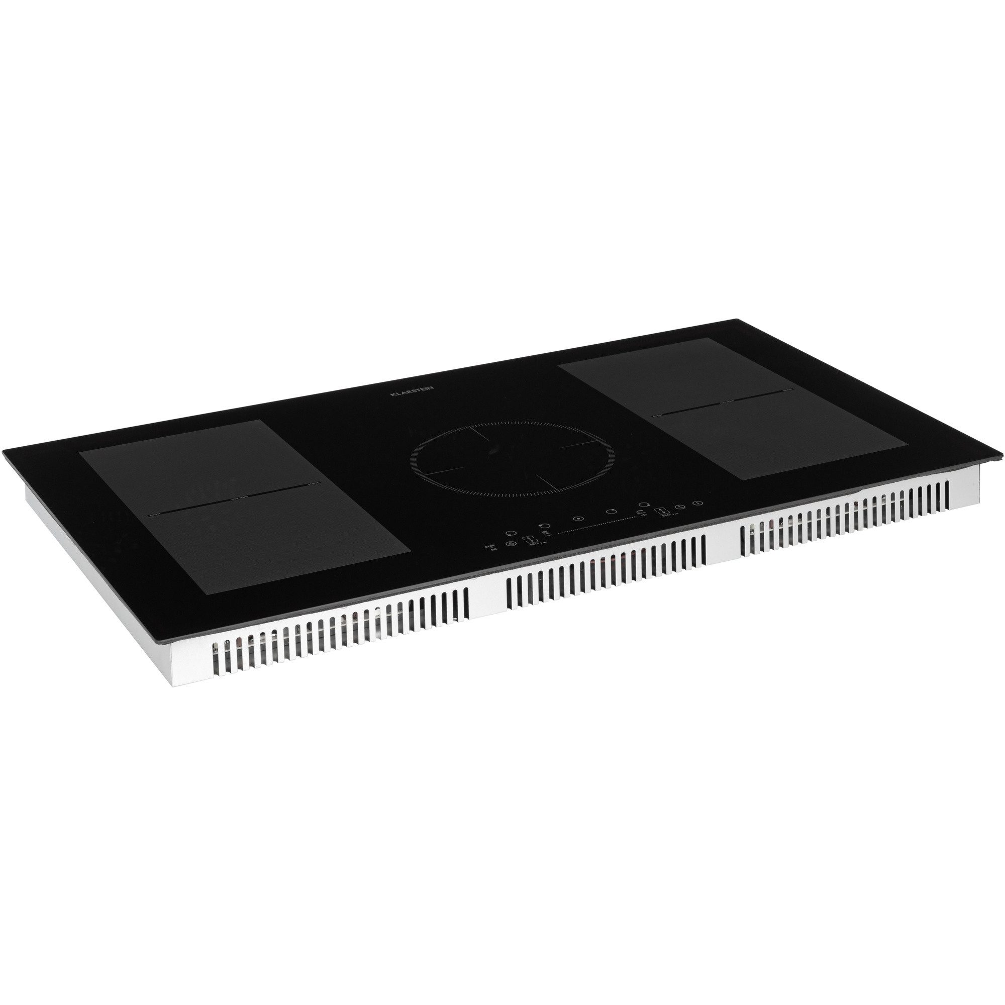 Klarstein Induktions-Kochfeld Delicatessa 90 Flex Induktionskochfeld 90 cm 5 Zonen 7400 W, Einbau Induktionsherd autark 5 Kochfelder Platten Induktionskochfeld