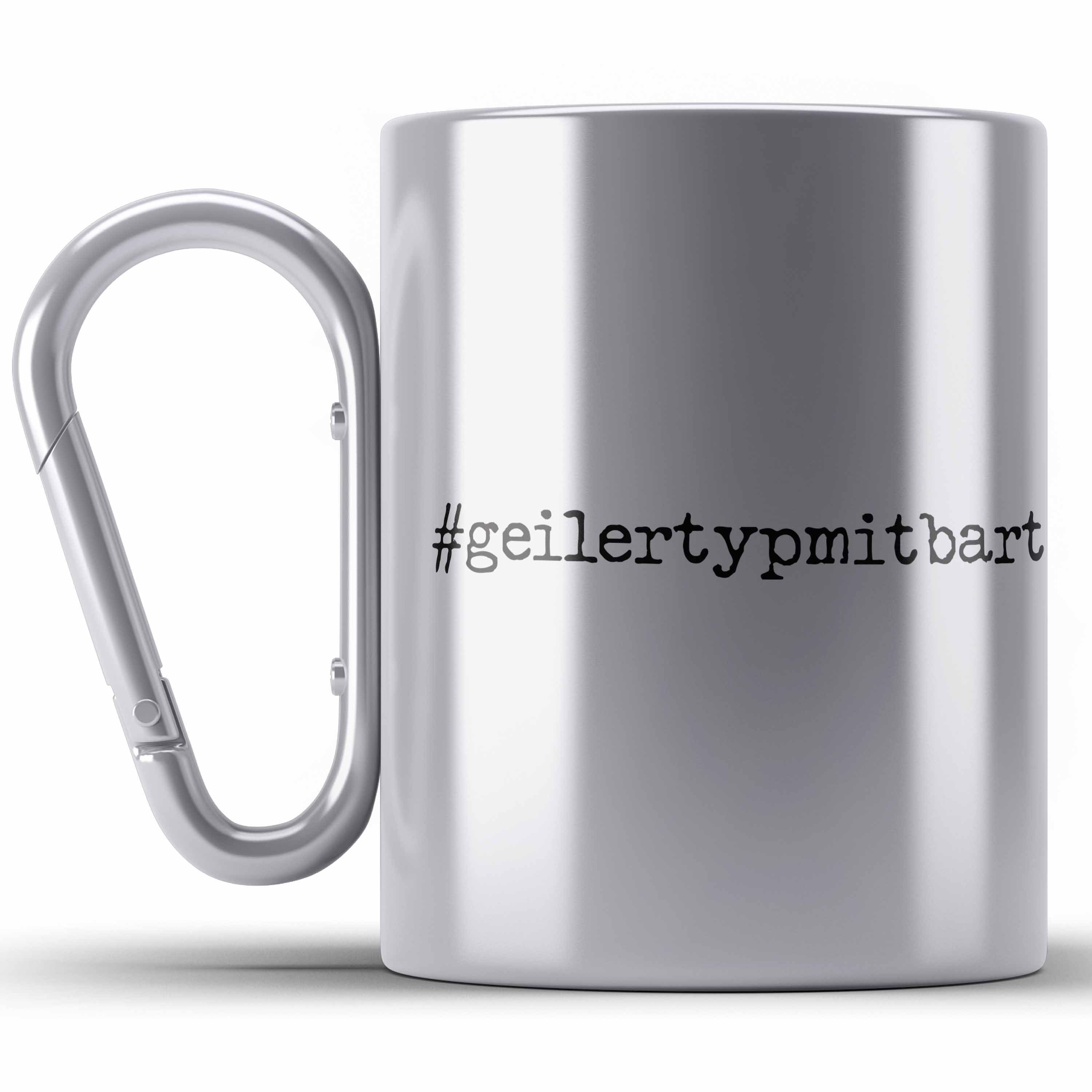 Thermotasse Bartträger Edelstahl Tasse Geilertypmitbart Bart Geschenk Bart Lustig