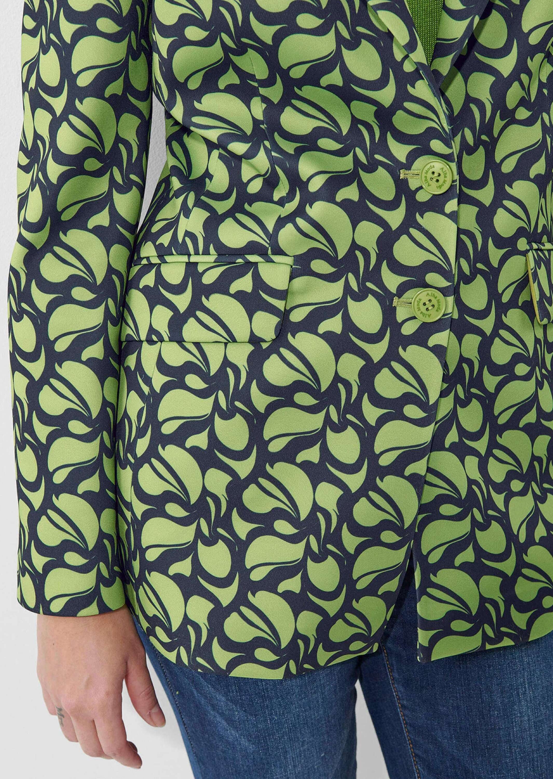 Alba Moda Kurzblazer Figurbetonter Blazer mit Reverskragen Grafisches Design mit klassischem Reverskragen – Bild 4 von 5