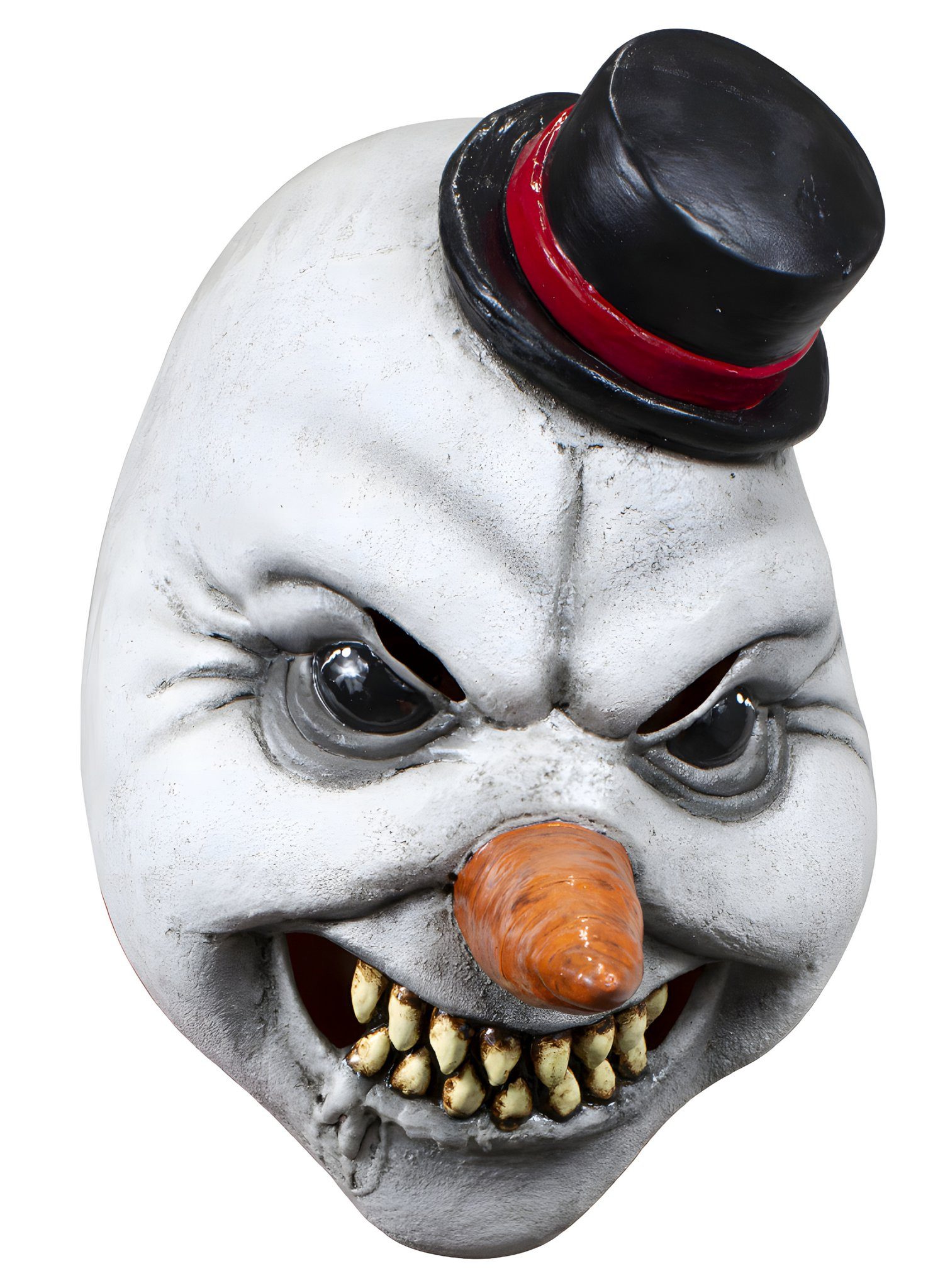 Ghoulish Productions Verkleidungsmaske Bissiger Schneemann Maske, Kaltes Weiß mit bösem Blut