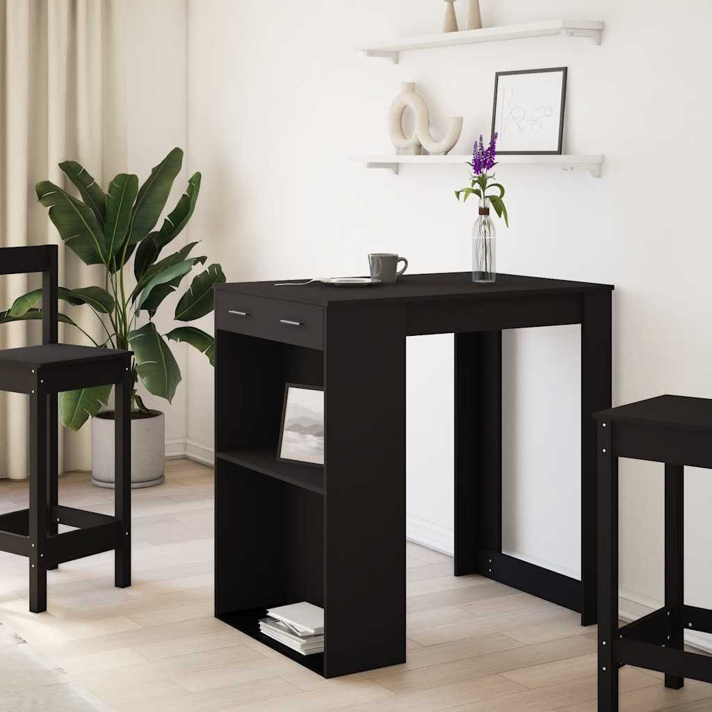 vidaXL Esstisch Bartisch Schwarz 102x70x103,5 cm günstig online kaufen
