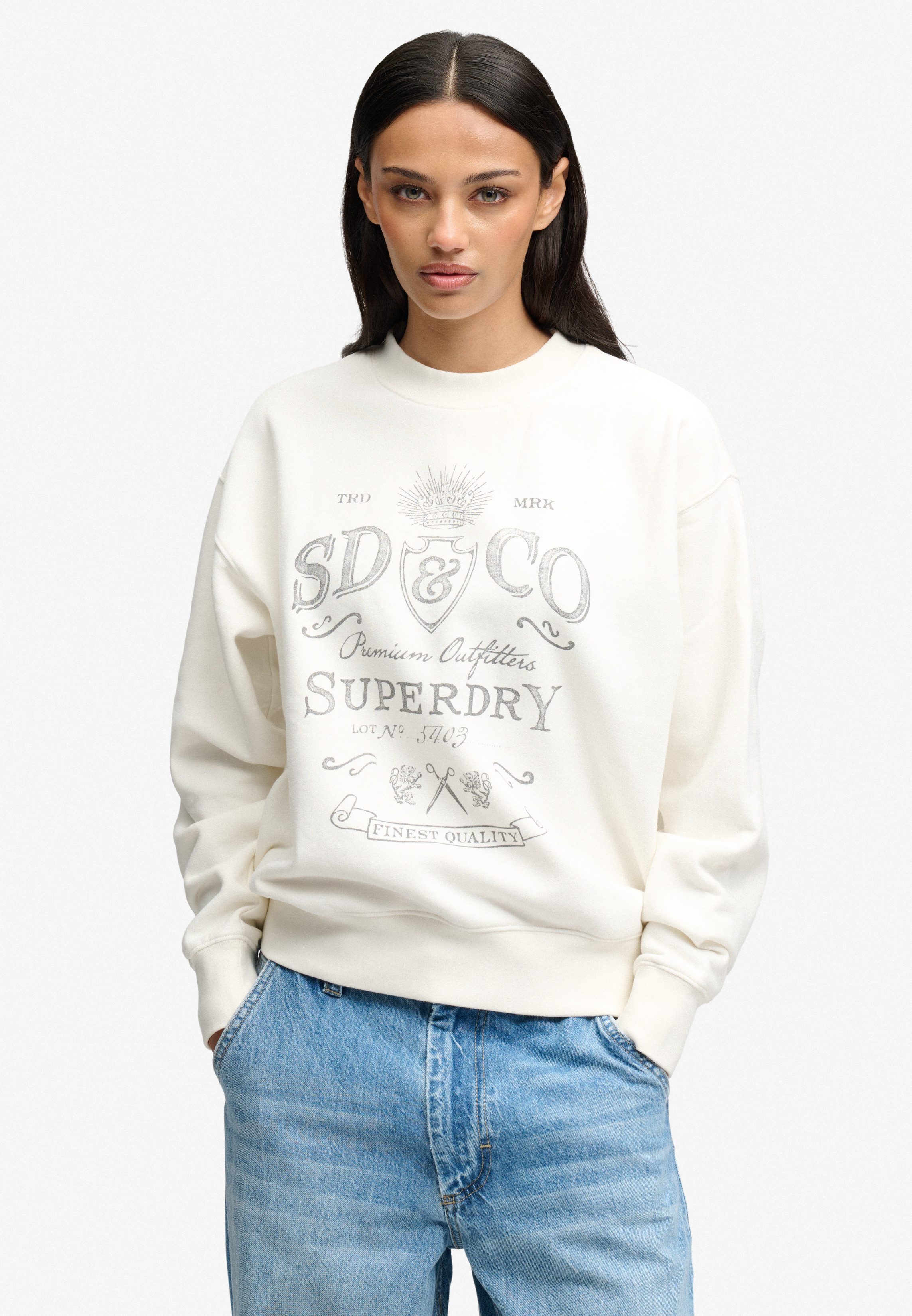Superdry Sweatshirt VINTAGE WORKWEAR CREW Baumwollmischung, relaxed fit