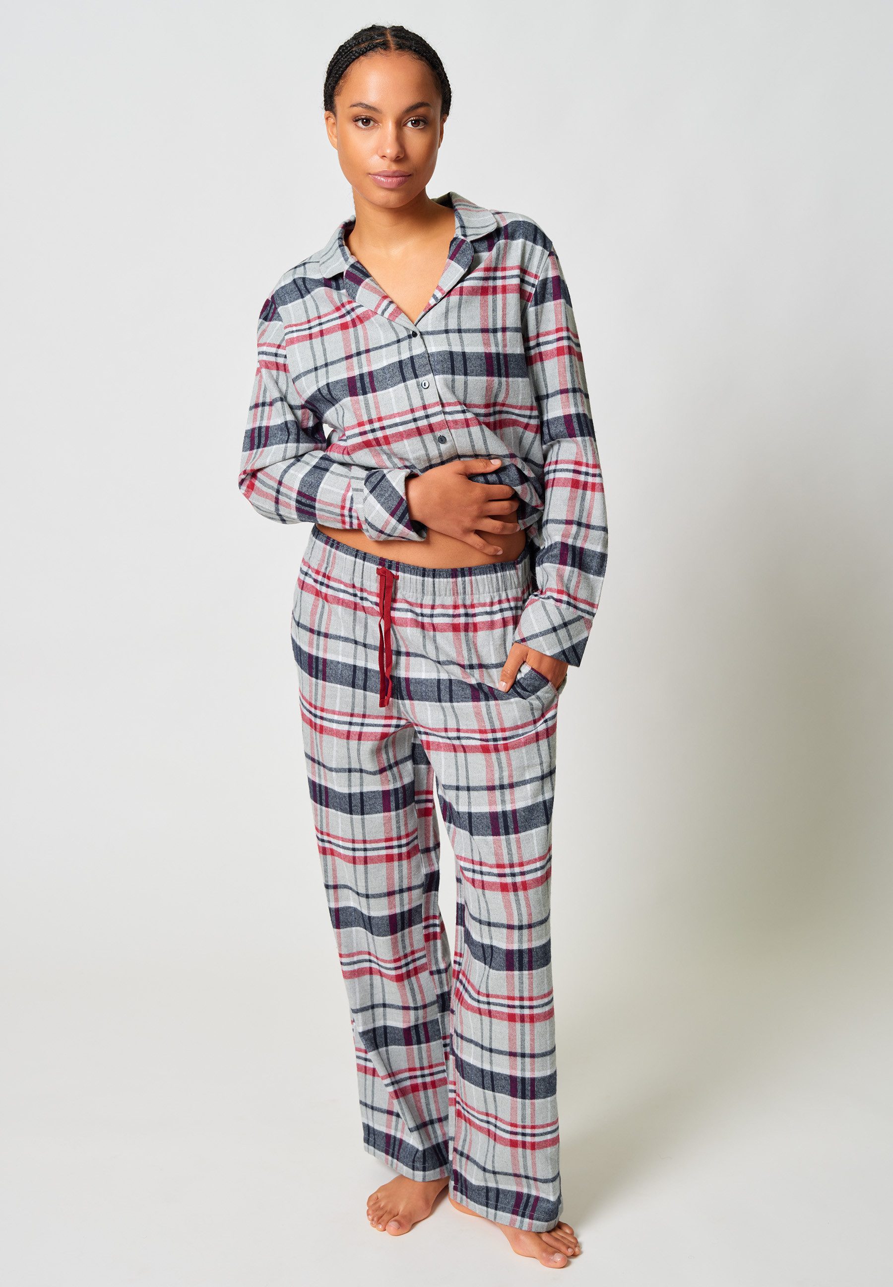 Skiny Pyjama Night In Skiny Flanell (2 tlg) wärmend, Cotton, kuschelig weic günstig online kaufen