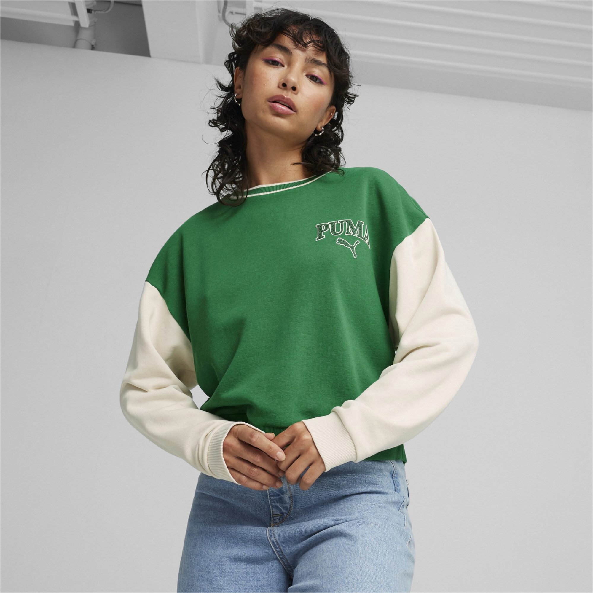 PUMA Fleecepullover Puma Damen Pullover PUMA SQUAD Crew TR 677898