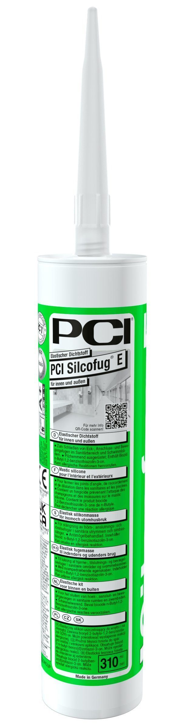 Dichtstoff PCI Silcofug E Silikon innen & aussen 310 ml