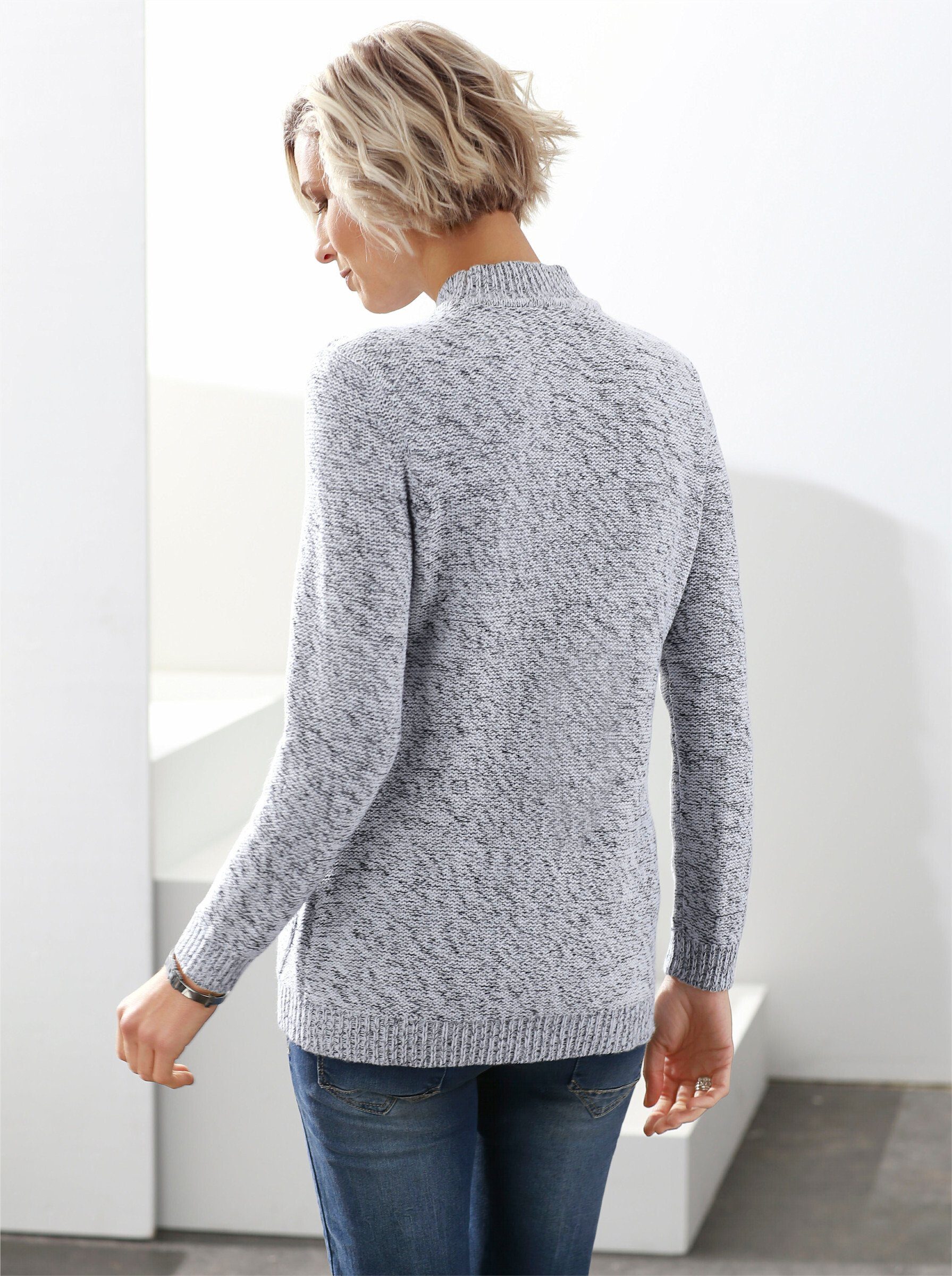 Sieh an! Strickpullover Stehkragenpullover . günstig online kaufen