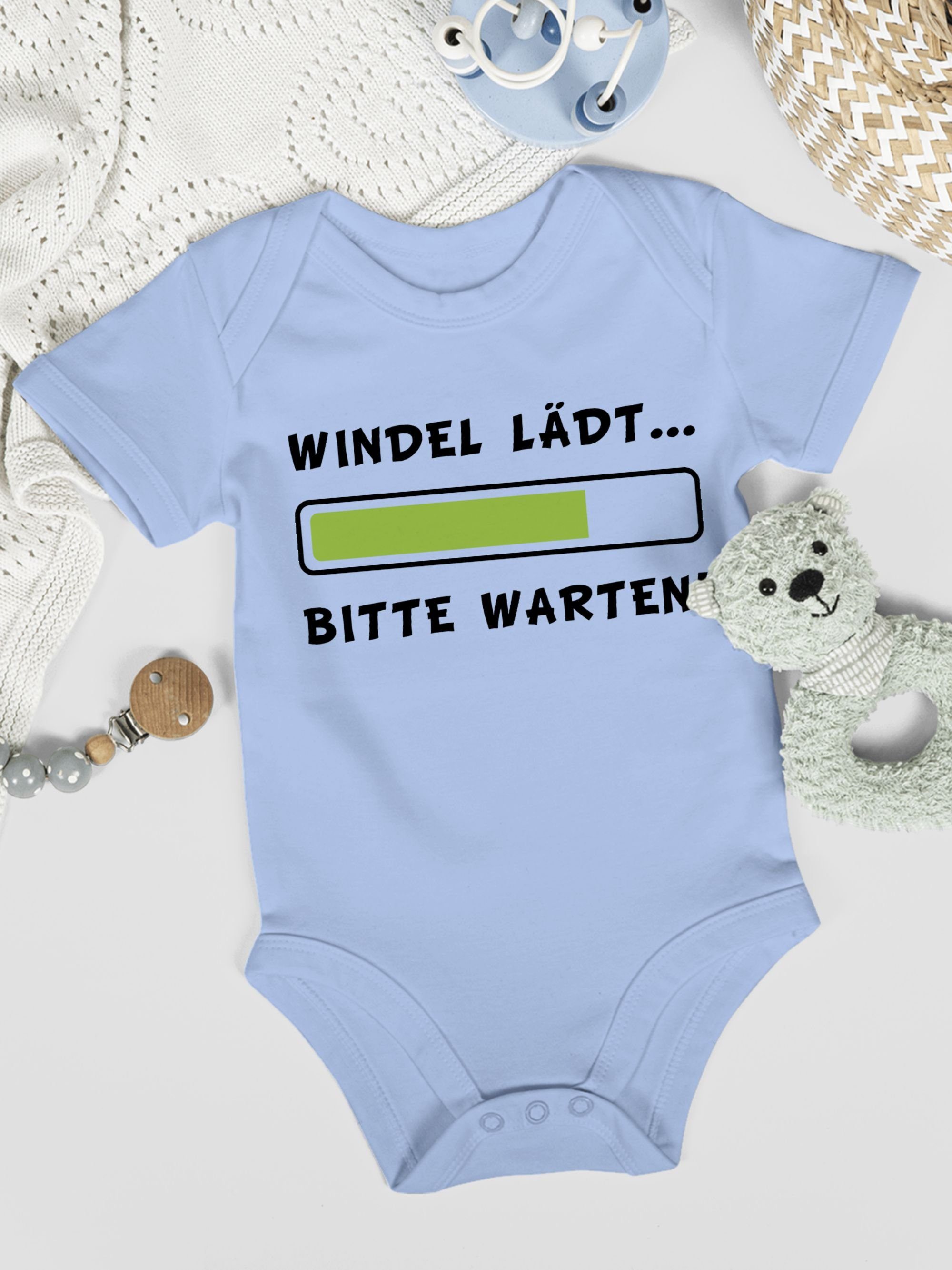 Baby Windel Shirtbody lädt Babyblau Sprüche Shirtracer 2