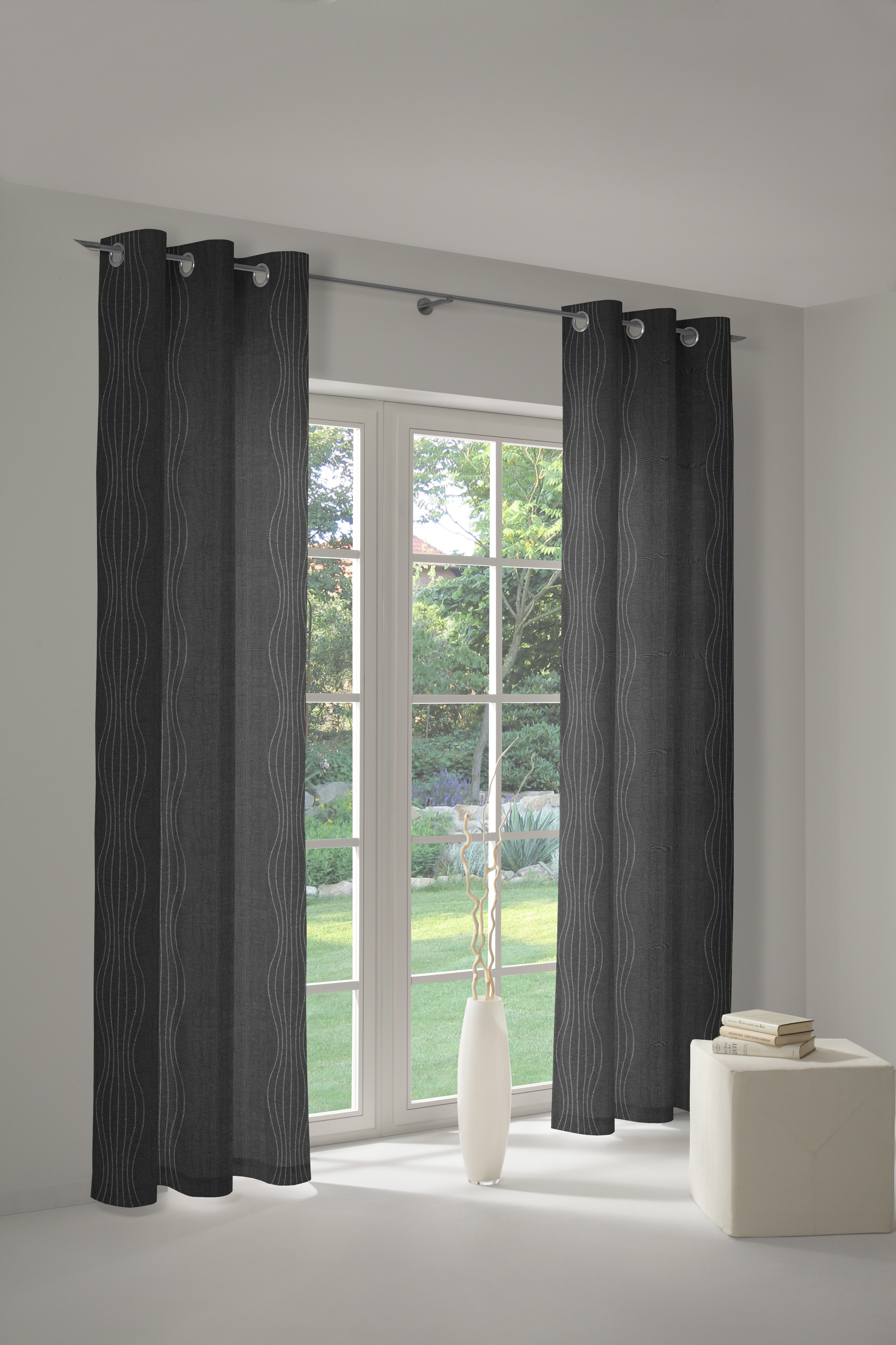 Wirth Vorhang RICCIA (1 St), Ösen, blickdicht, Jacquard