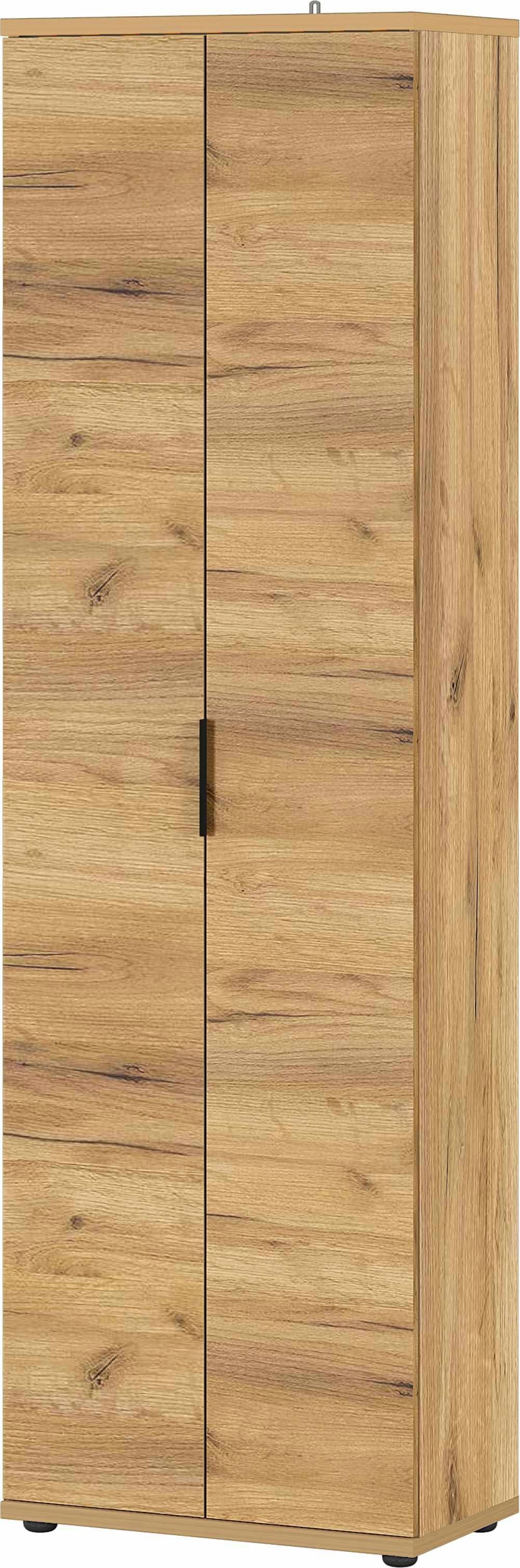 moebel-dich-auf Garderoben-Set PIEMONT, (Spar-Set, 3-St., bestehend aus Garderobenschrank, Schuhschrank mit Spiegel), in Navarra Eiche Nb.