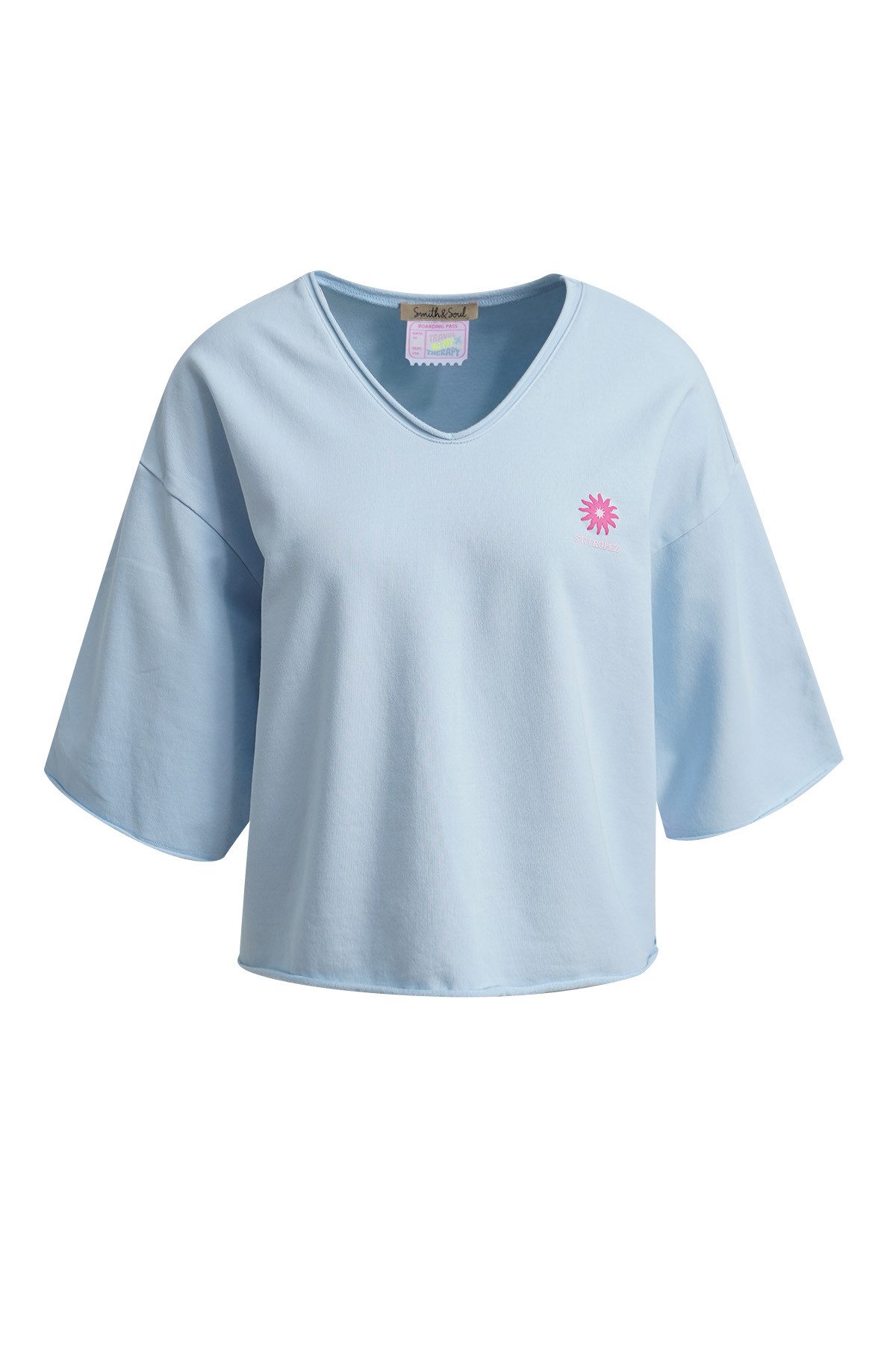 Smith & Soul Sweatshirt Boxy Fit mit kurzen Ärmeln