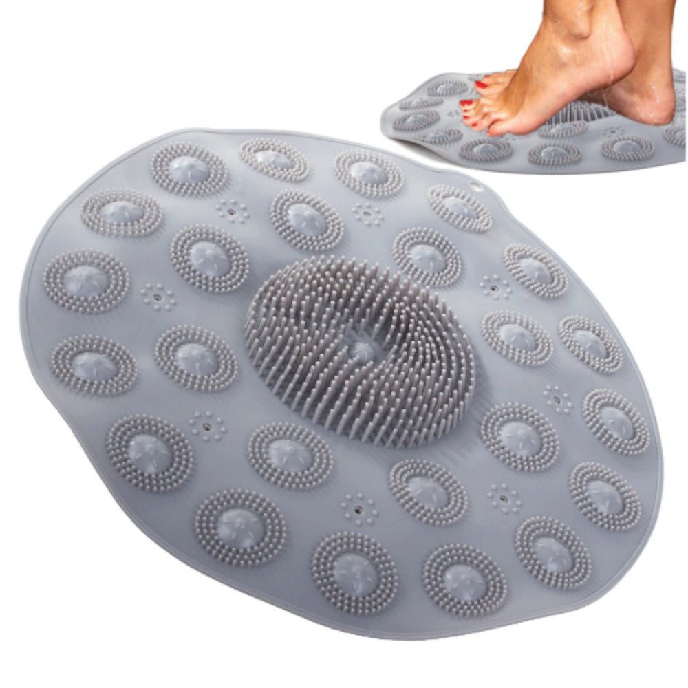 VERK GROUP Fußmassagematte Fußmassagegerät Anti-Rutsch-Duschmatte Fußmassage & Reinigung – 37×2 c